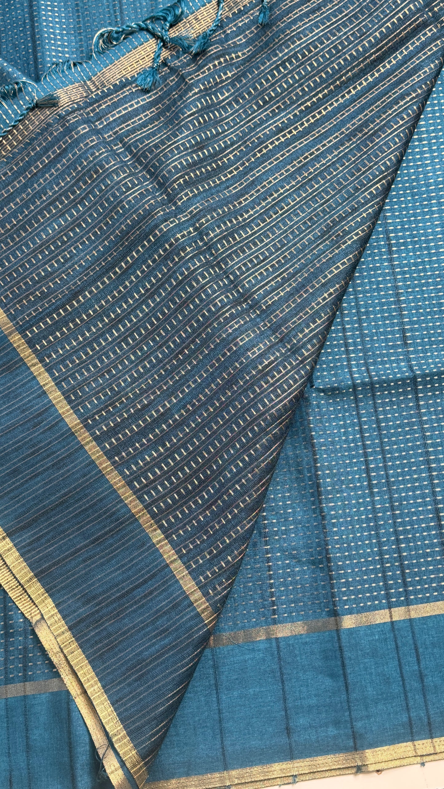 Semi Tussar Fusion Saree