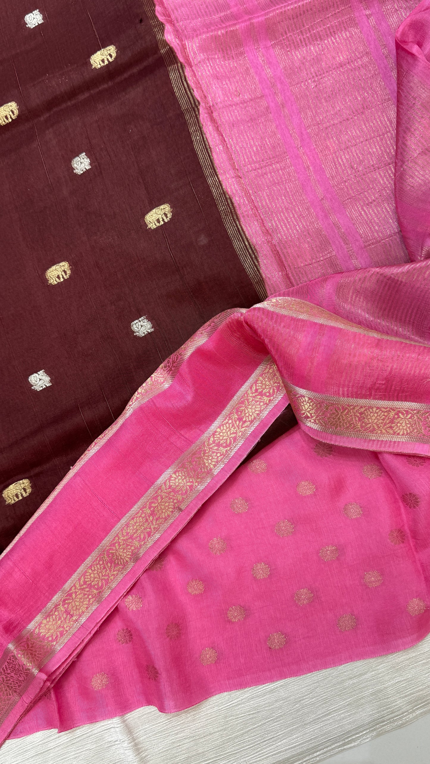Gap Border Semi Tussar Saree
