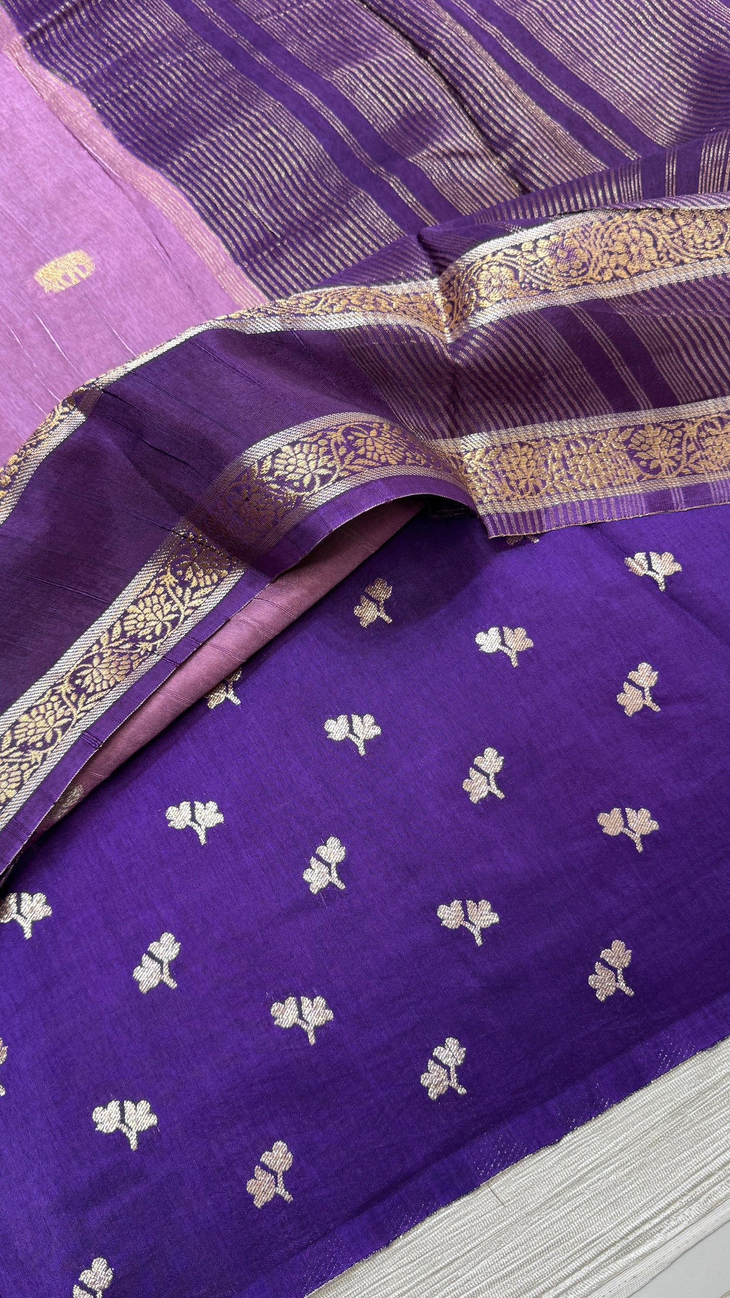 Gap Border Semi Tussar Saree