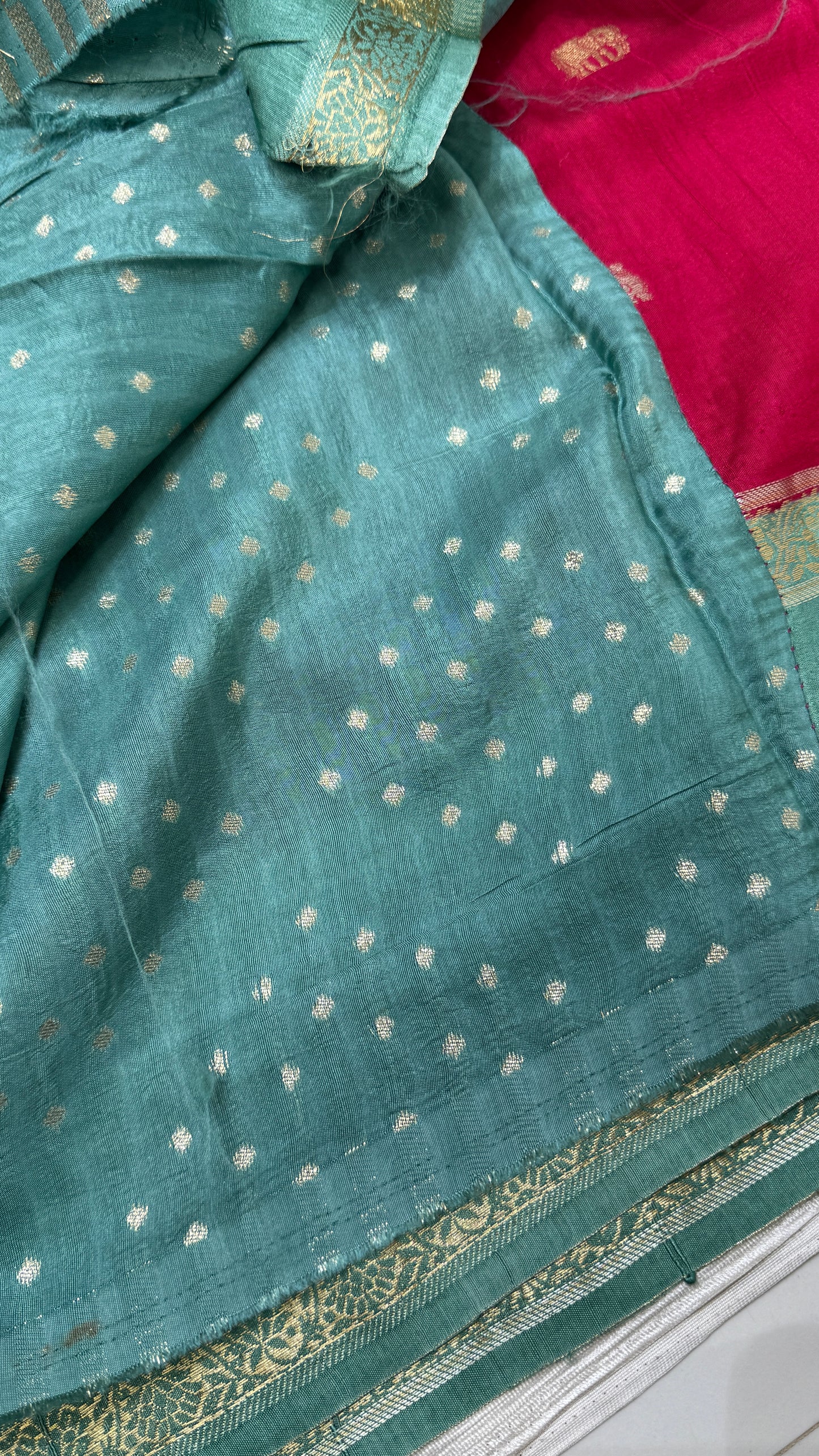 Gap Border Semi Tussar Saree