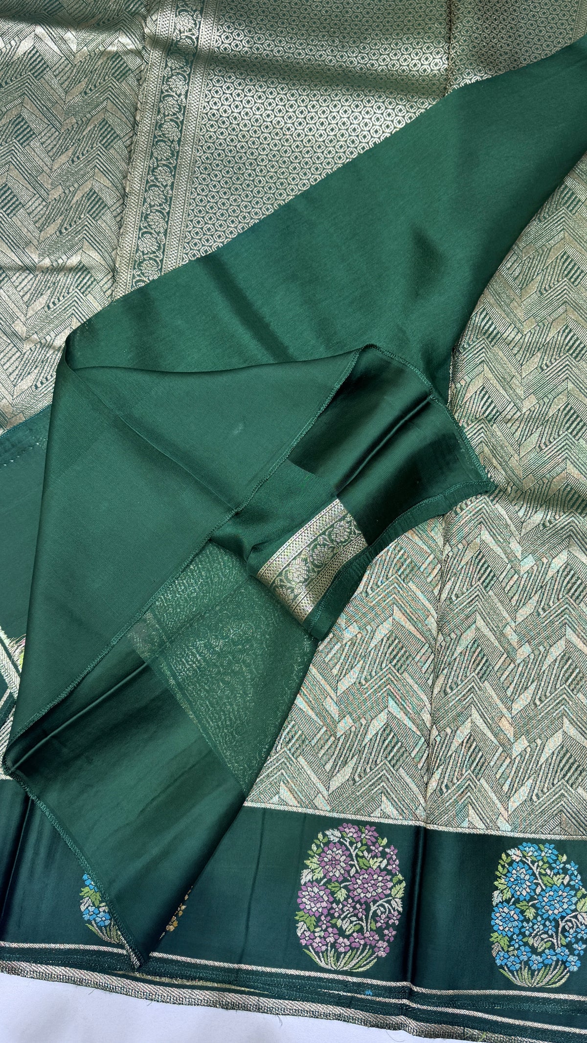 Brocade Banaras Crepe Georgette Saree