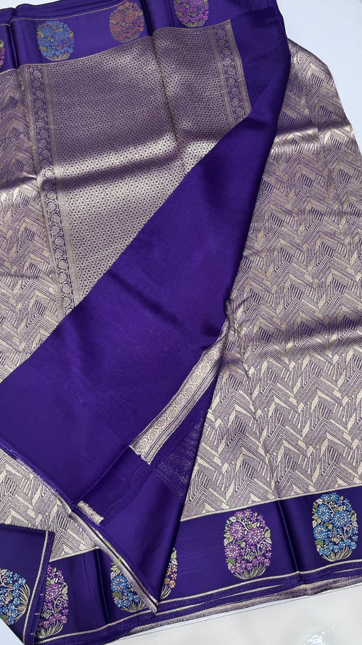 Brocade Banaras Crepe Georgette Saree