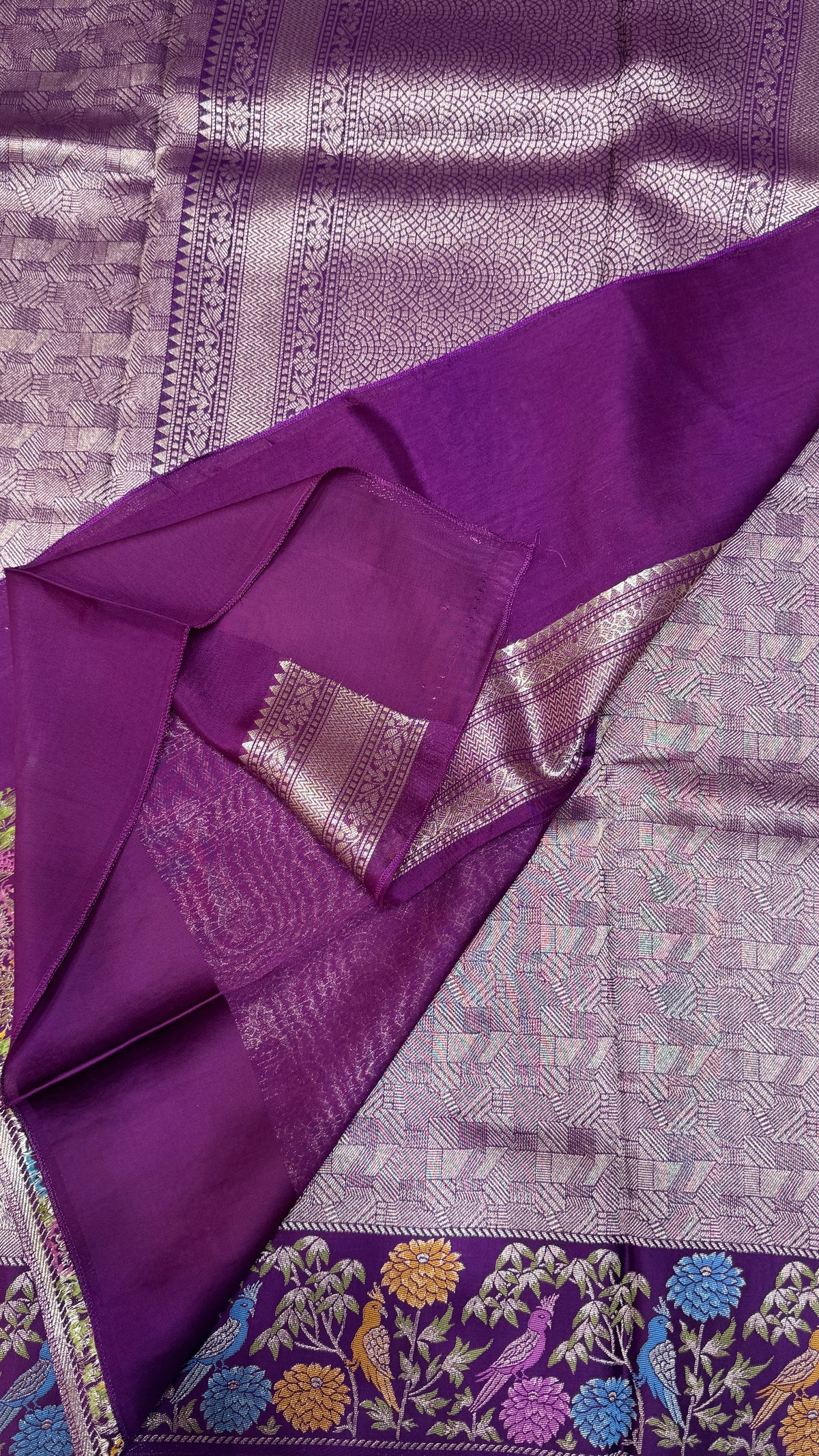 Brocade Banaras Crepe Georgette Saree