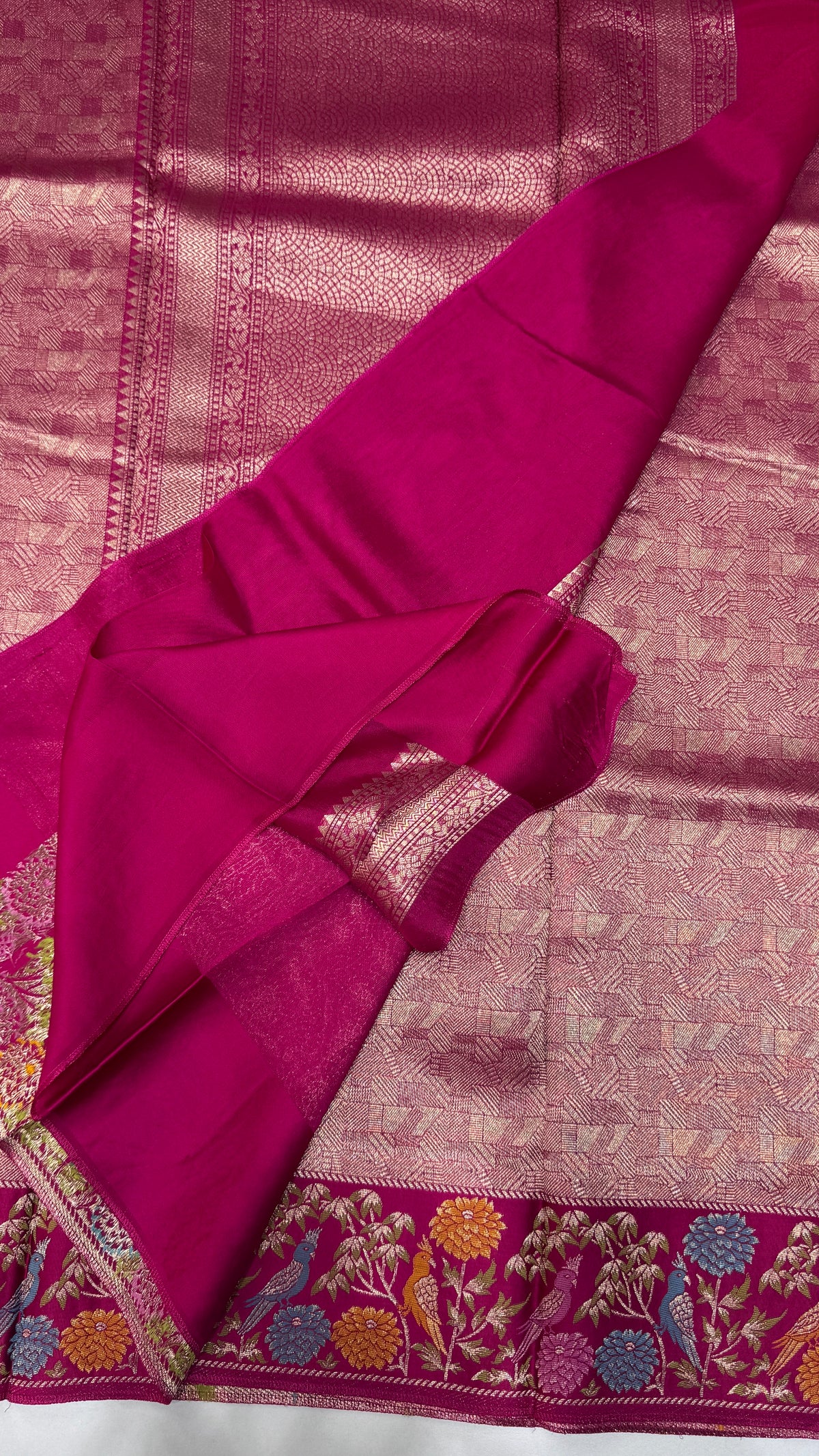 Brocade Banaras Crepe Georgette Saree