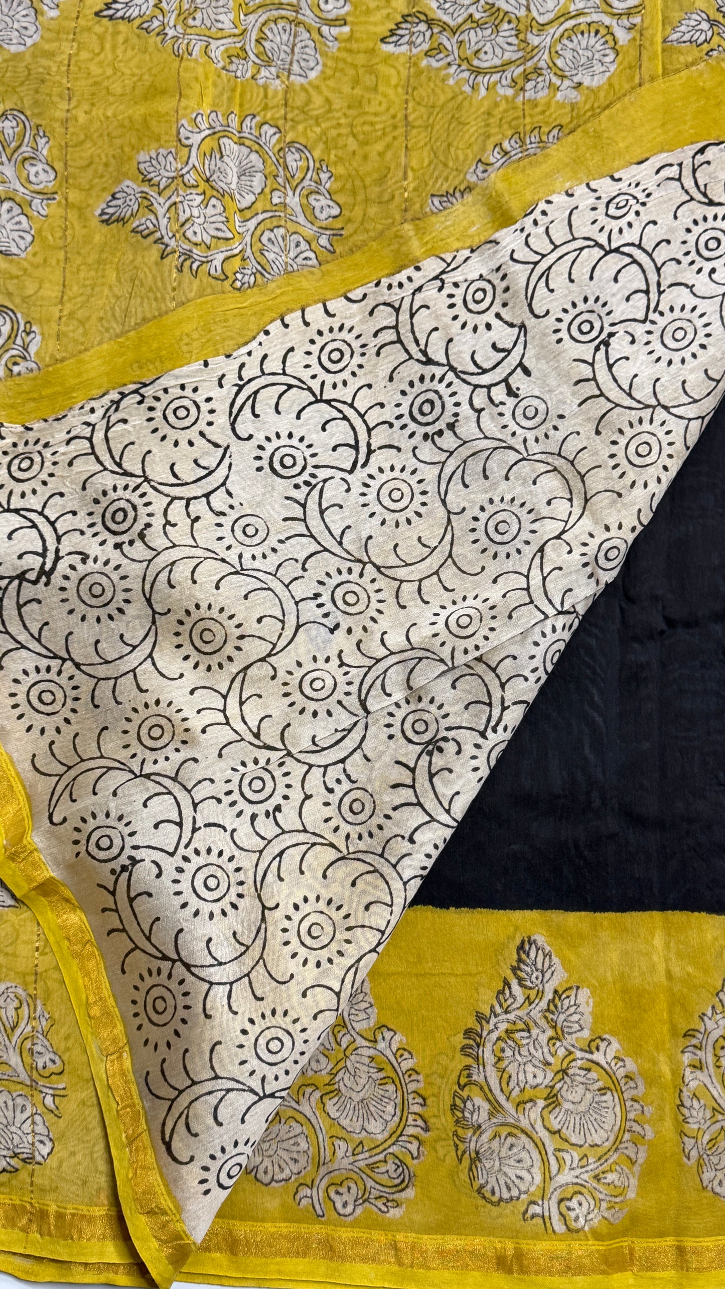 Block Printed Chanderi Silk Saree