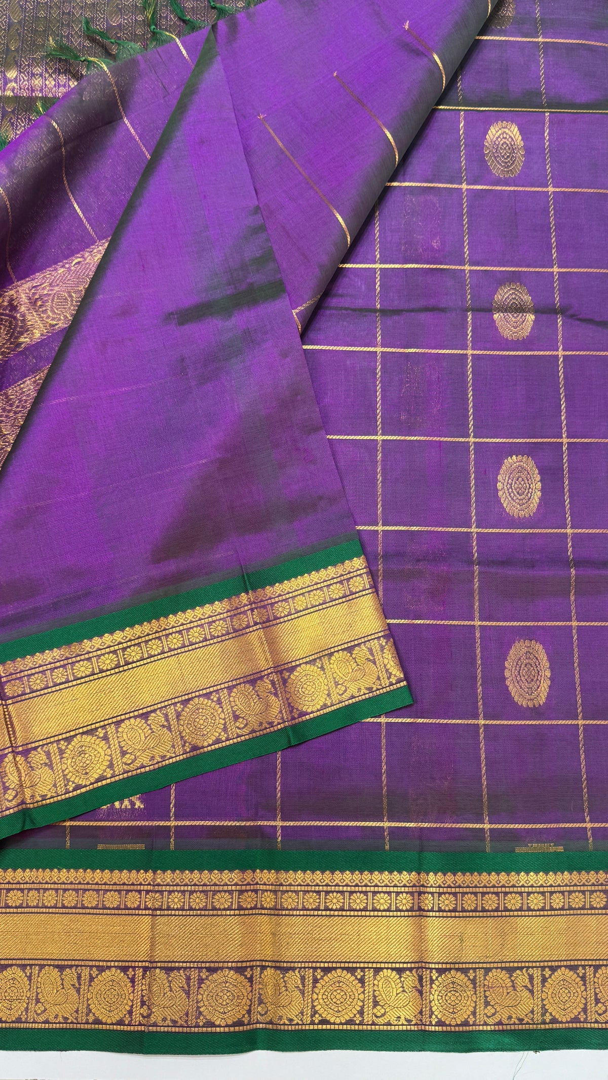Mayil & Chakram Butta Pure Silk Cotton Saree