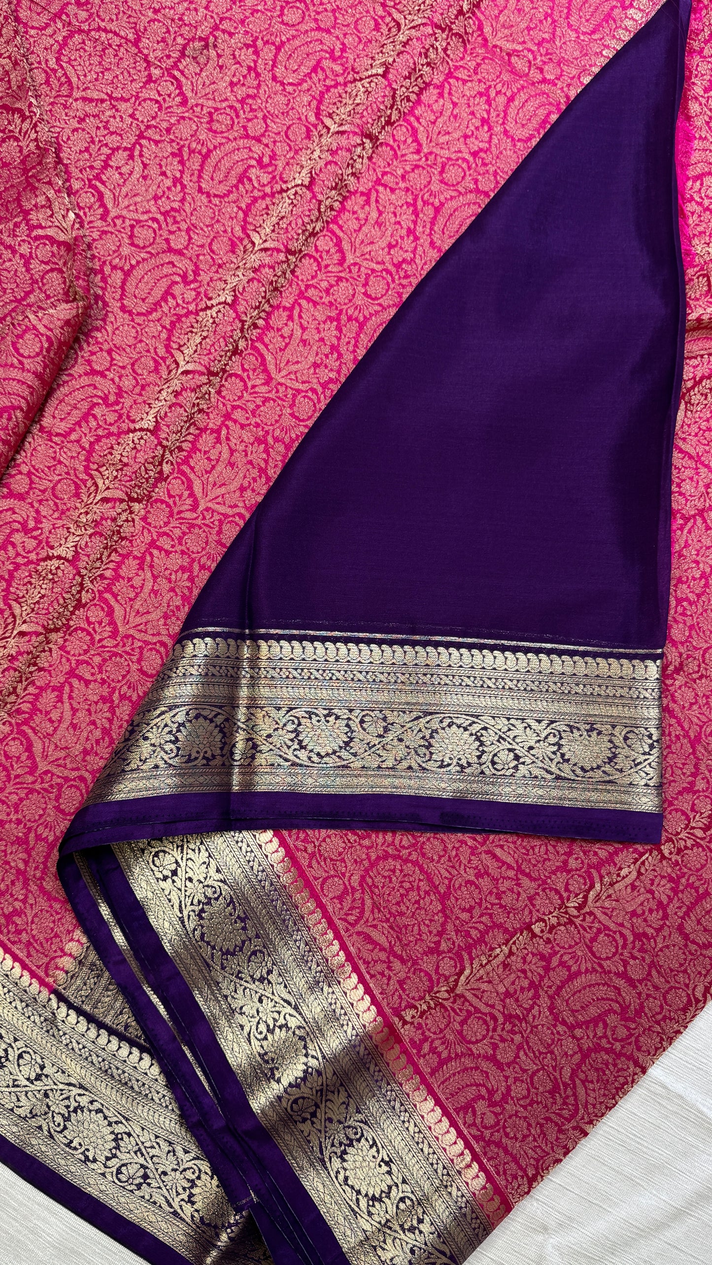 Banaras Wrinkle Geogrette Saree
