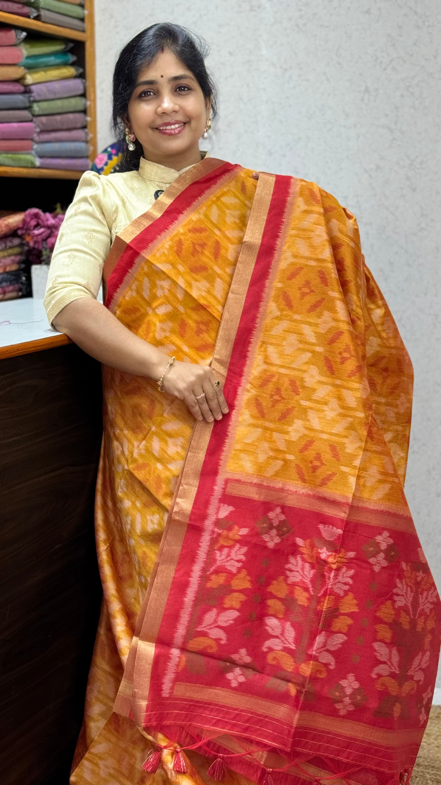Semi Raw Silk Saree