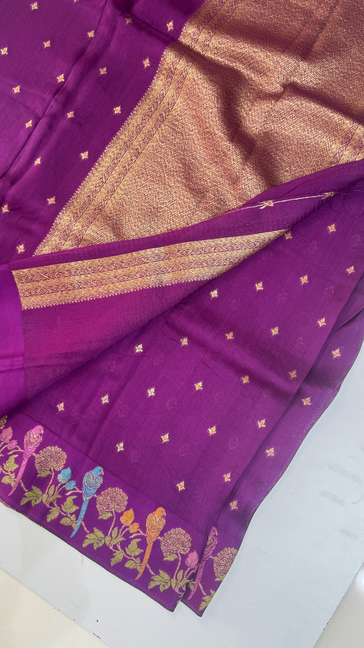 Tussar Georgette Saree with Thread & Zari Woven Border