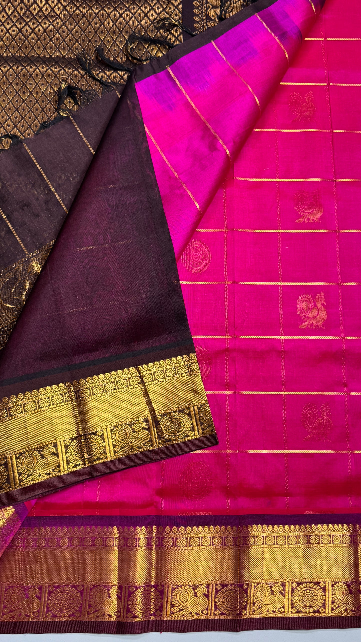 Mayil & Chakram Butta Pure Silk Cotton Saree