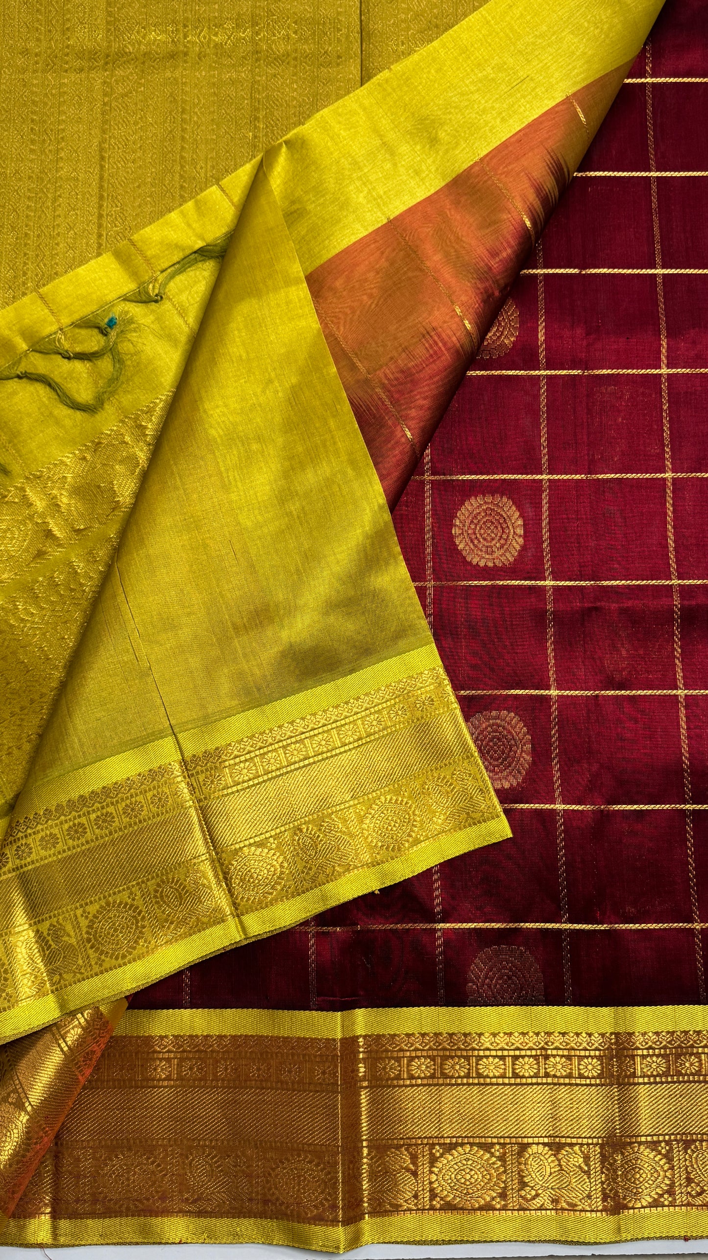 Mayil & Chakram Butta Pure Silk Cotton Saree