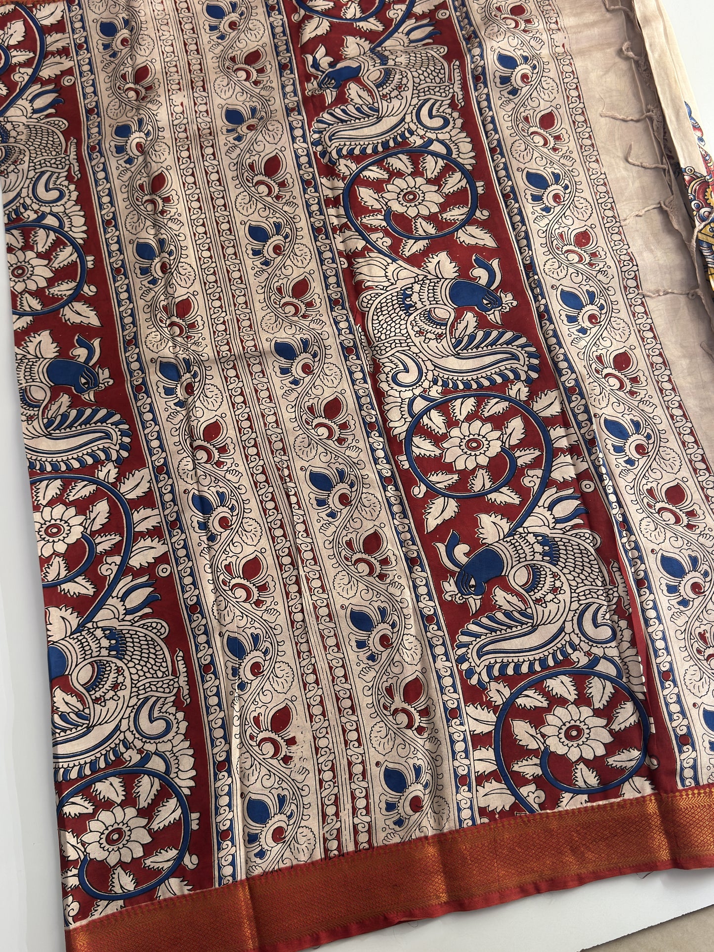 Kalamkari Chennuri Silk Saree