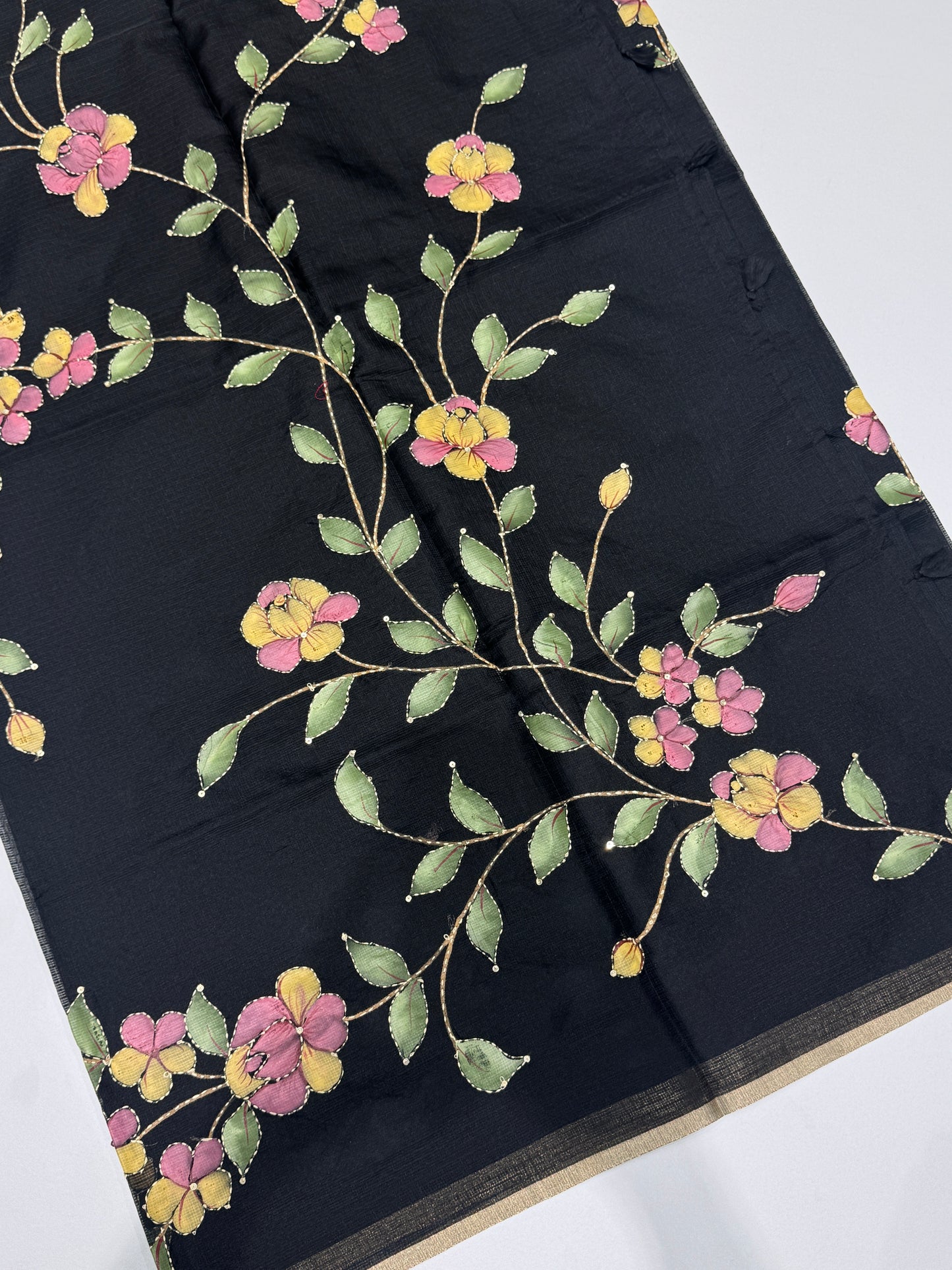 Hand Painted Kota Silk Saree