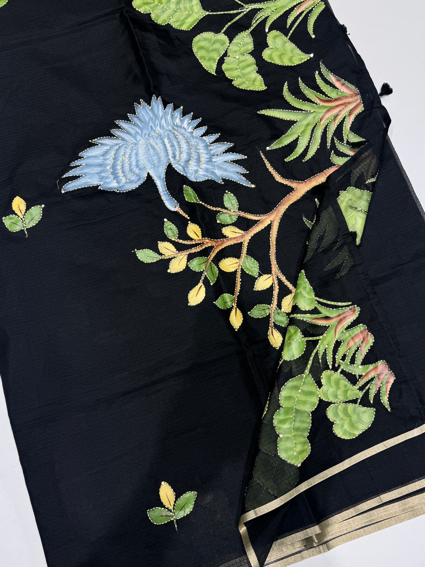 Hand Painted Kota Silk Saree