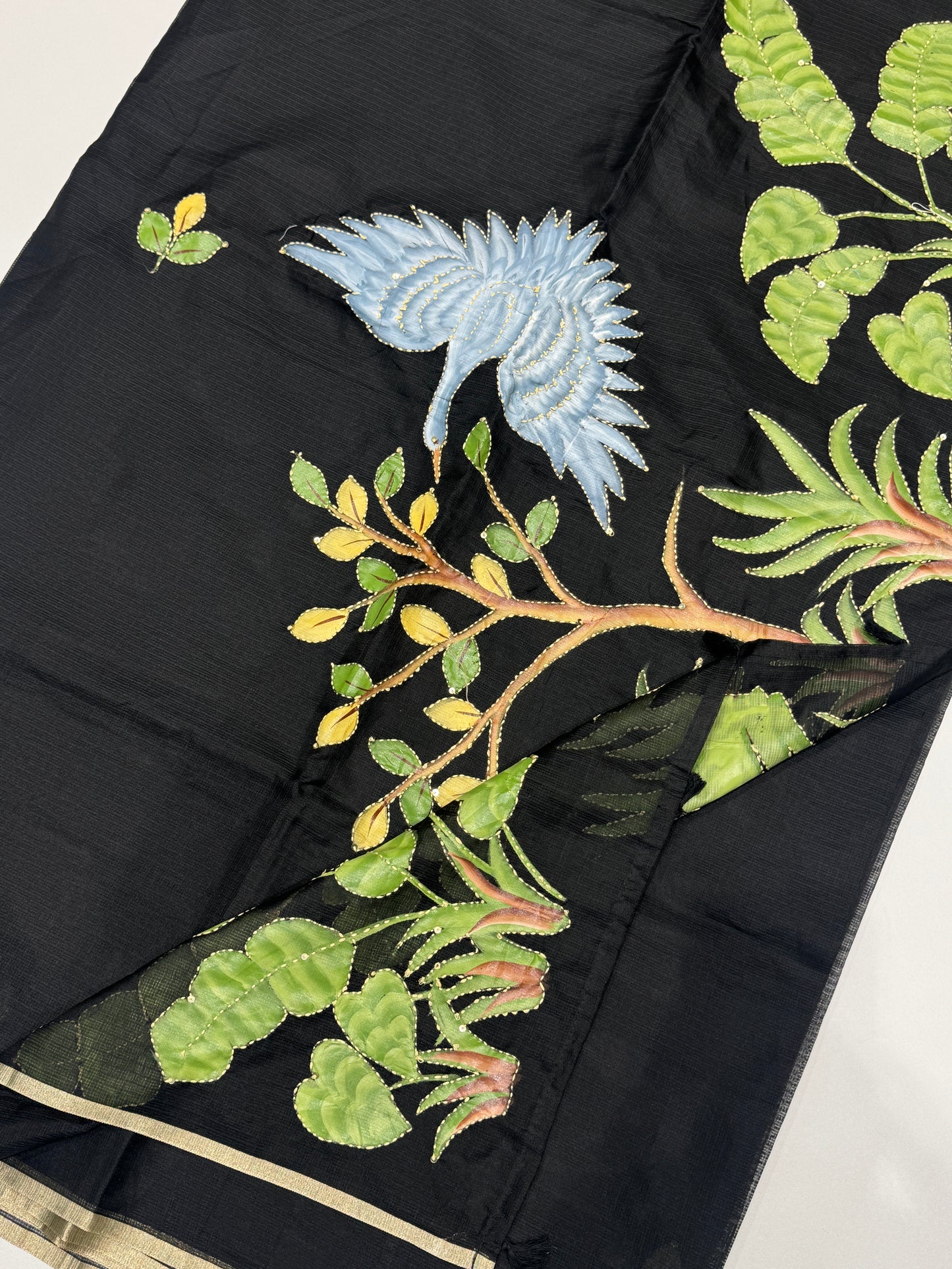 Hand Painted Kota Silk Saree