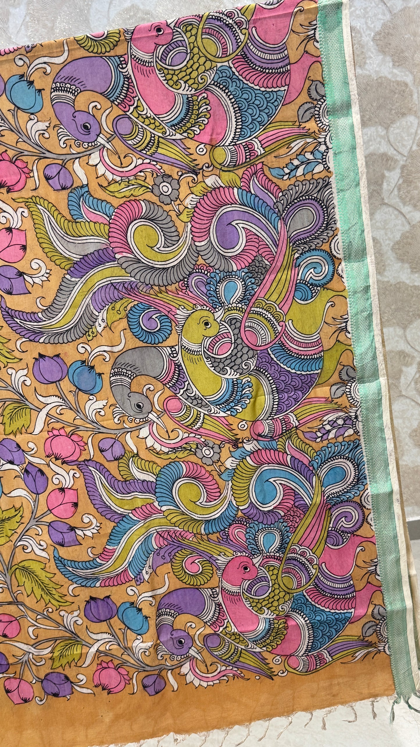 Pen Kalamkari Dupatta