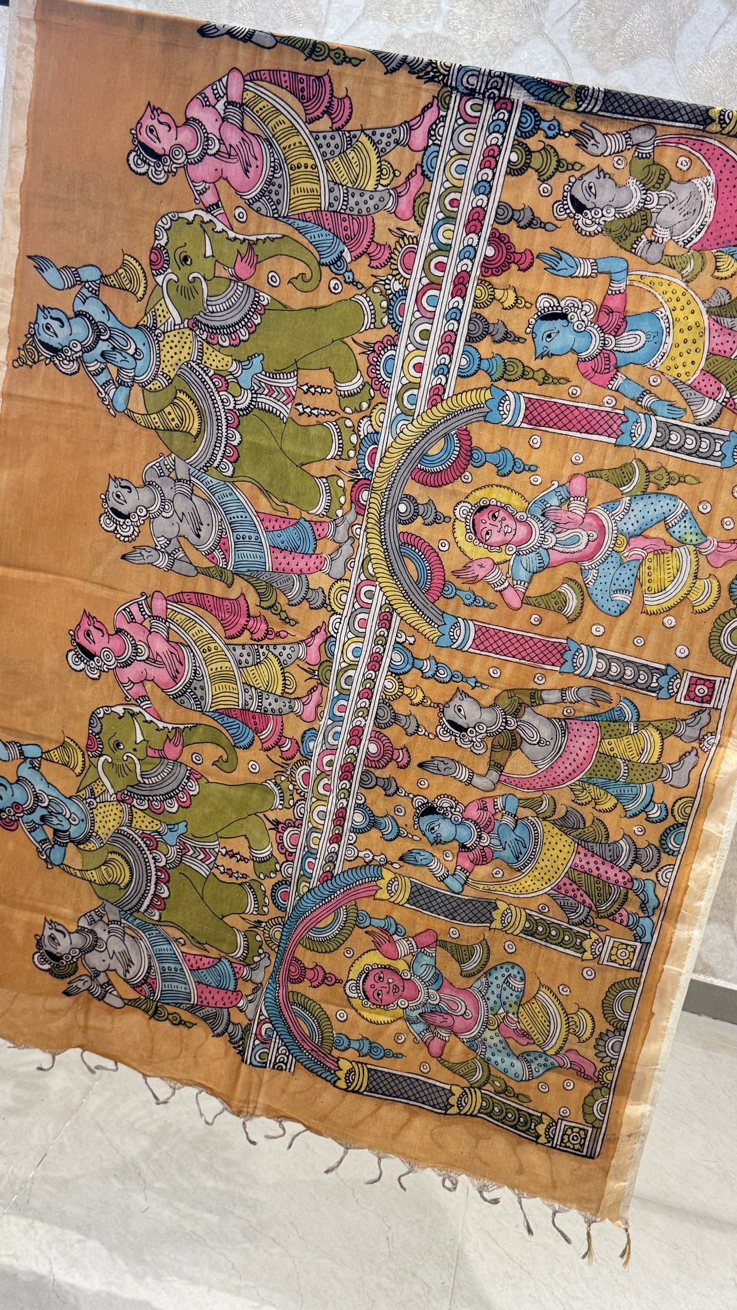 Pen Kalamkari Dupatta