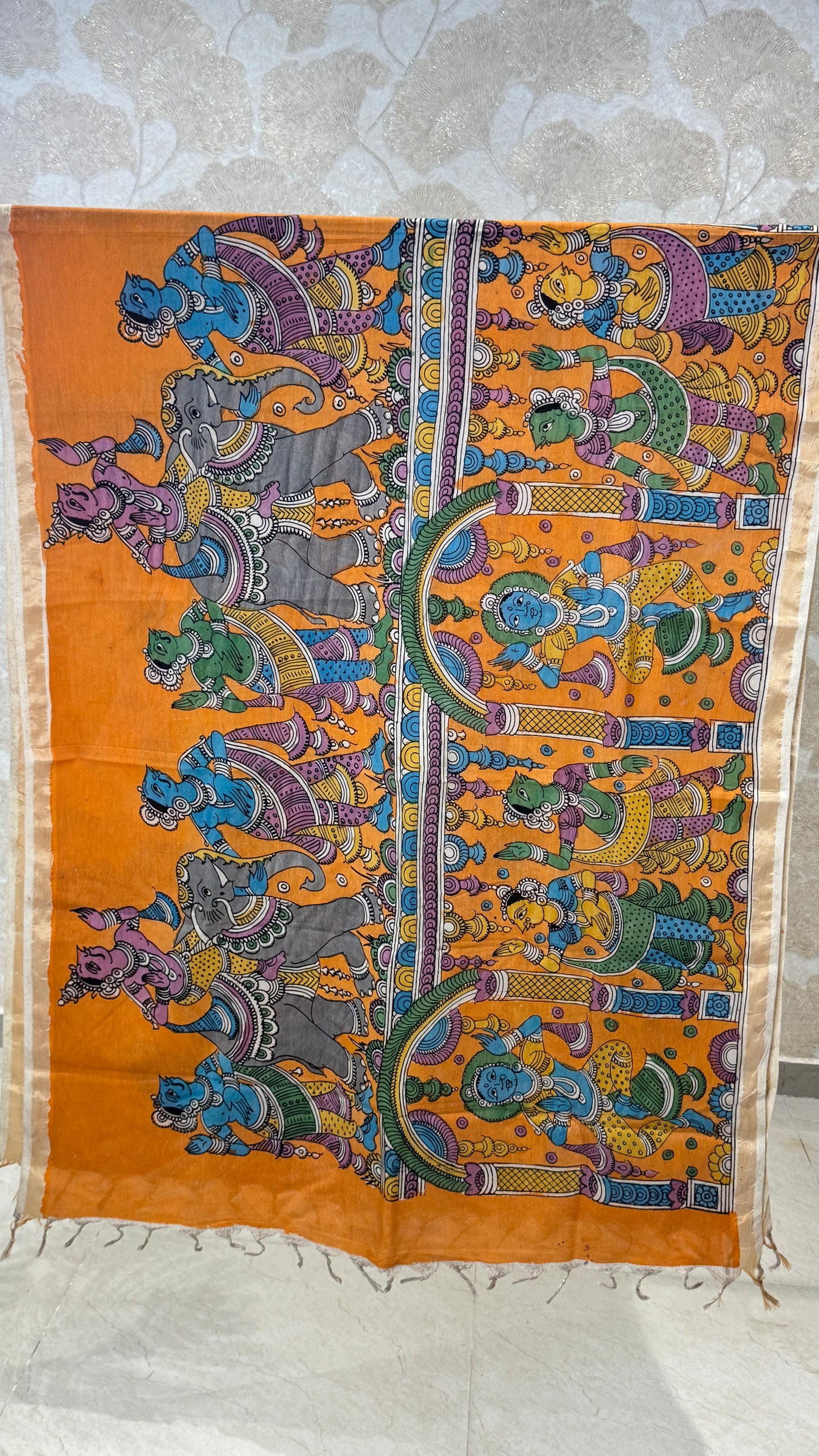 Pen Kalamkari Dupatta