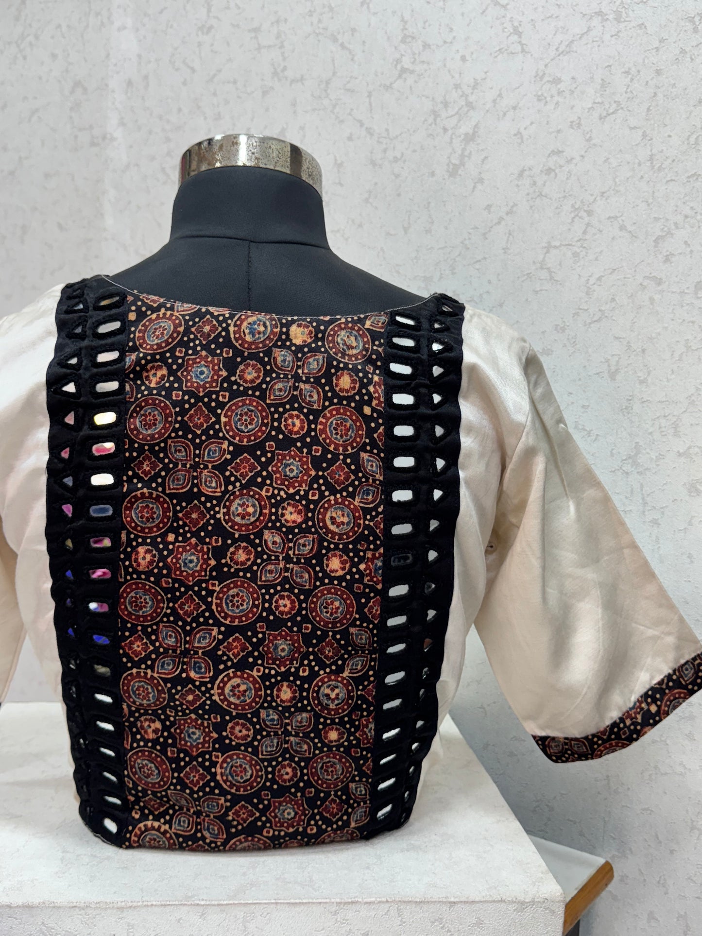 Mashru Silk Mirror Work Blouse