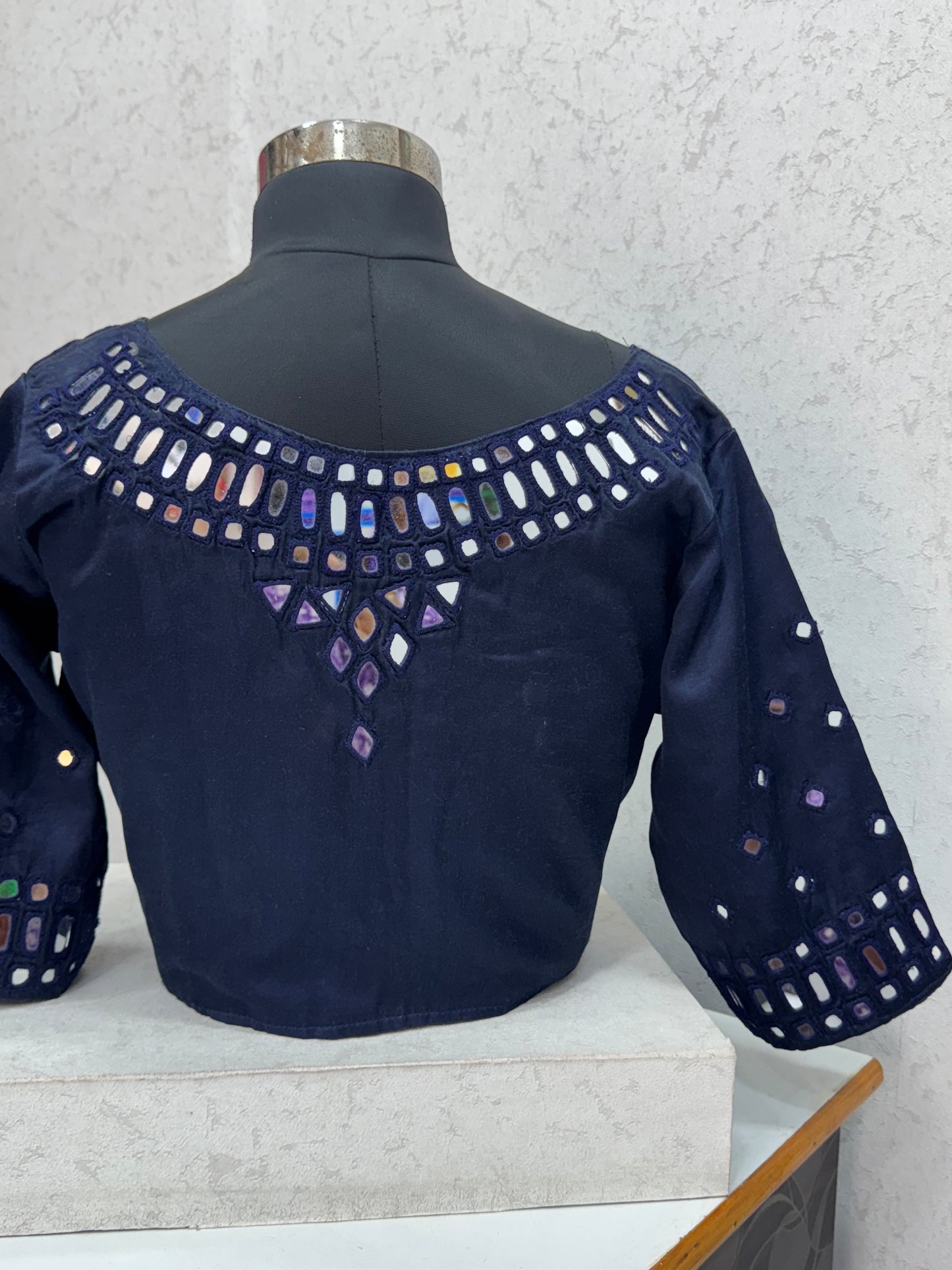 Mashru Silk Mirror Work Blouse