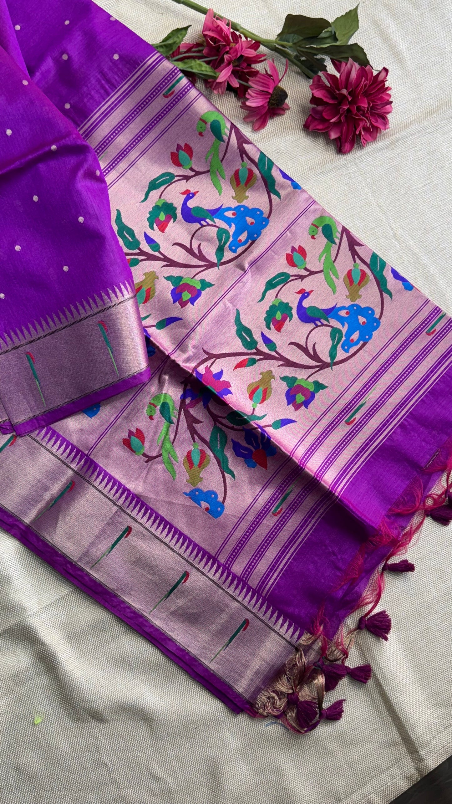 Semi Raw Silk Saree
