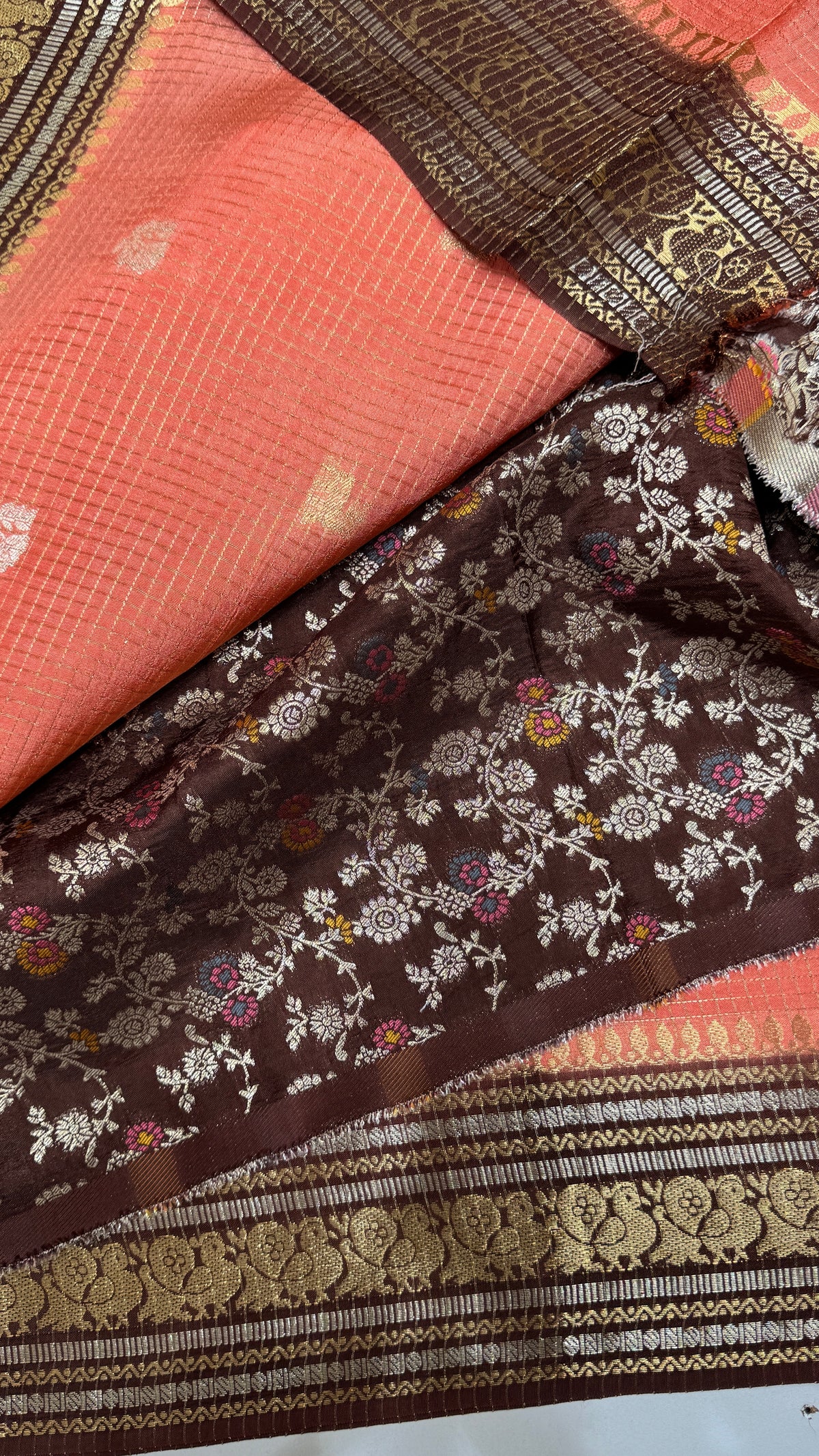 Semi Munga Crepe Saree