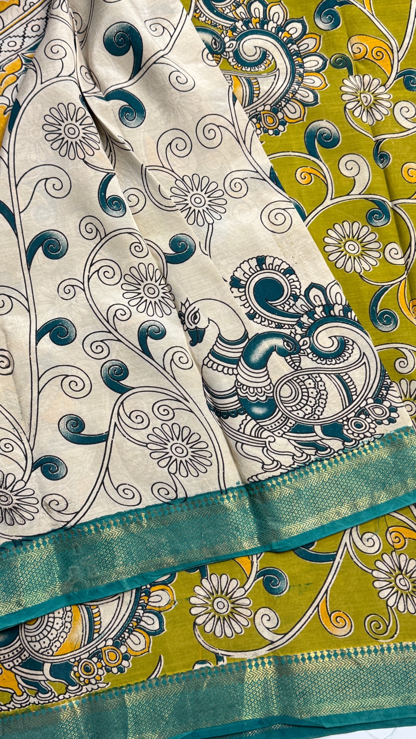 Kalamkari Chennuri Silk Saree