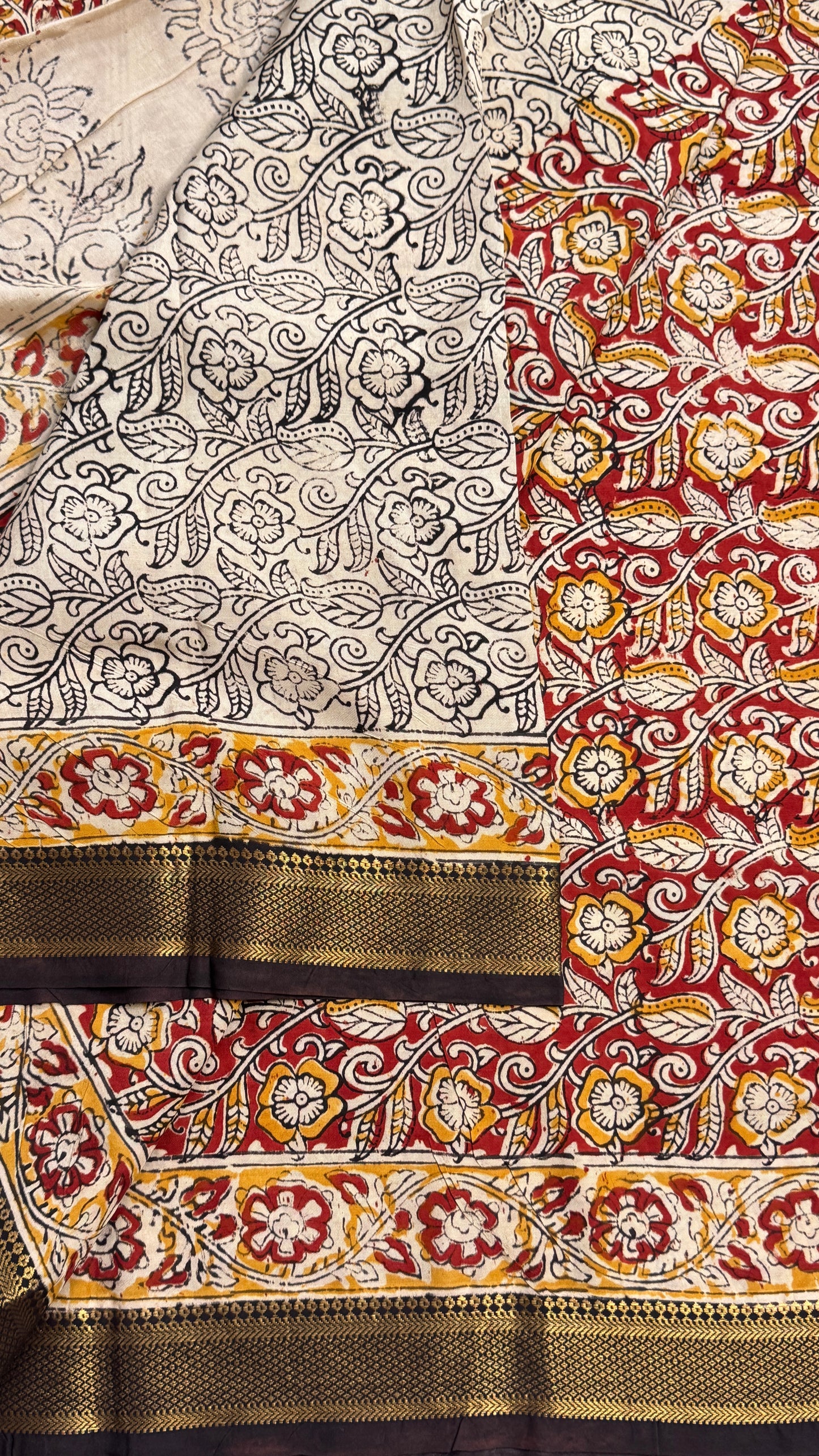 Kalamkari Chennuri Silk Saree
