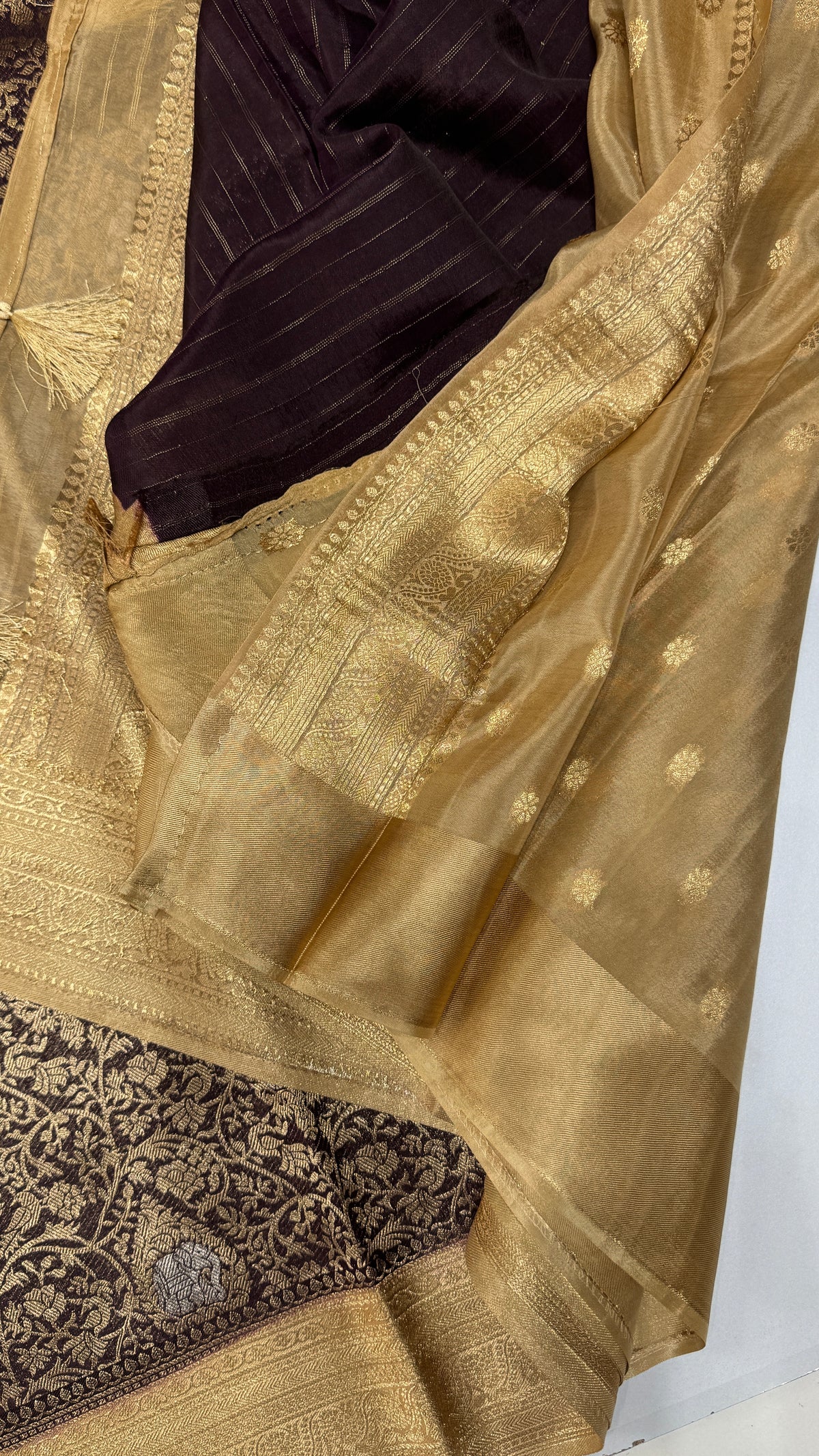 Brocade Crepe Georgette Saree