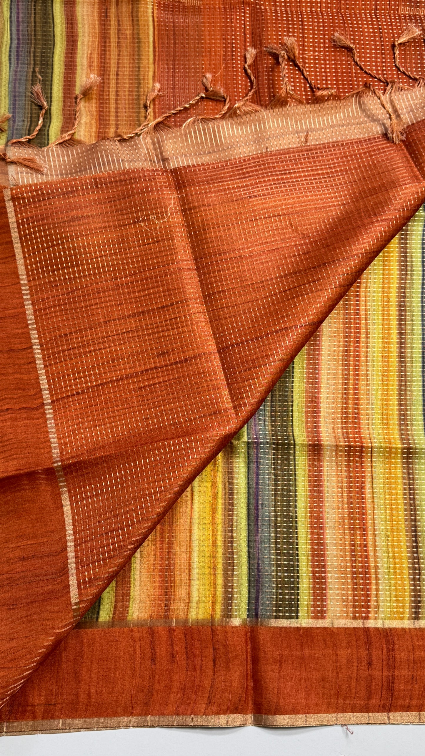 Semi Tussar Rangkat Saree