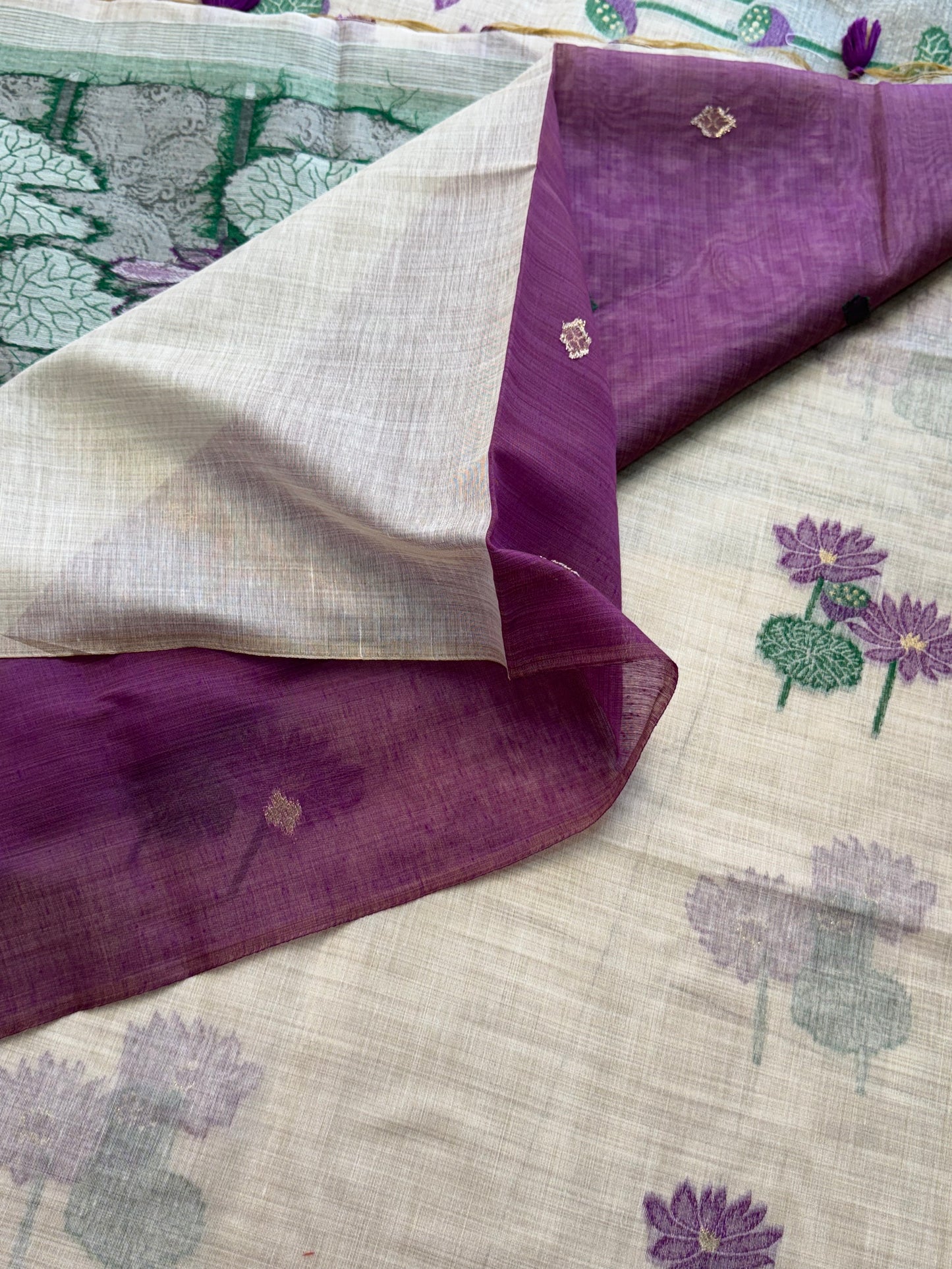 Muga Cotton Silk Saree