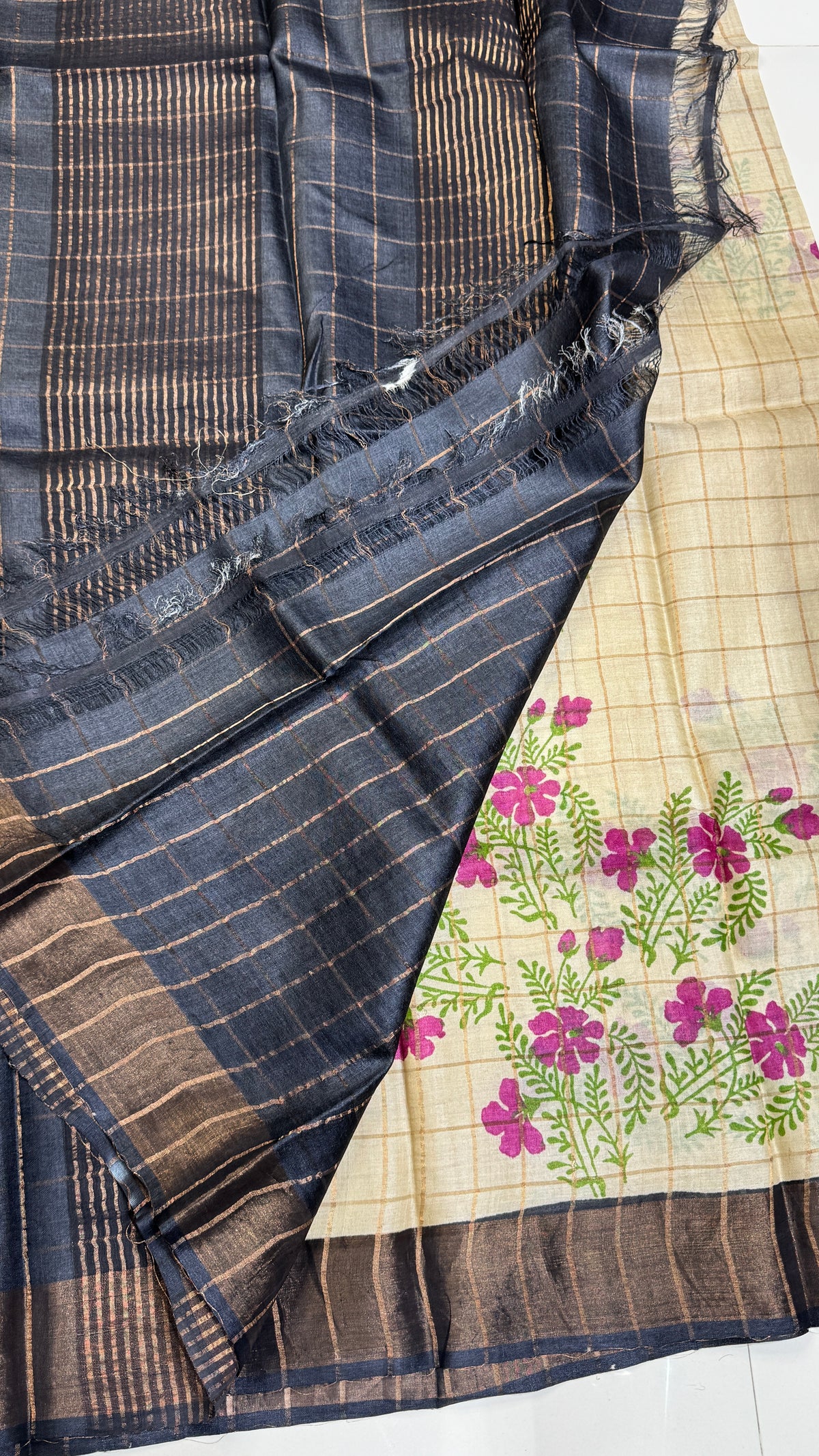 Handloom Pure Tussar Silk Saree