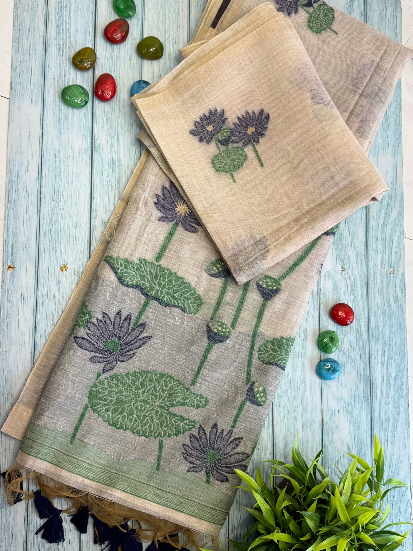 Muga Cotton Silk Saree