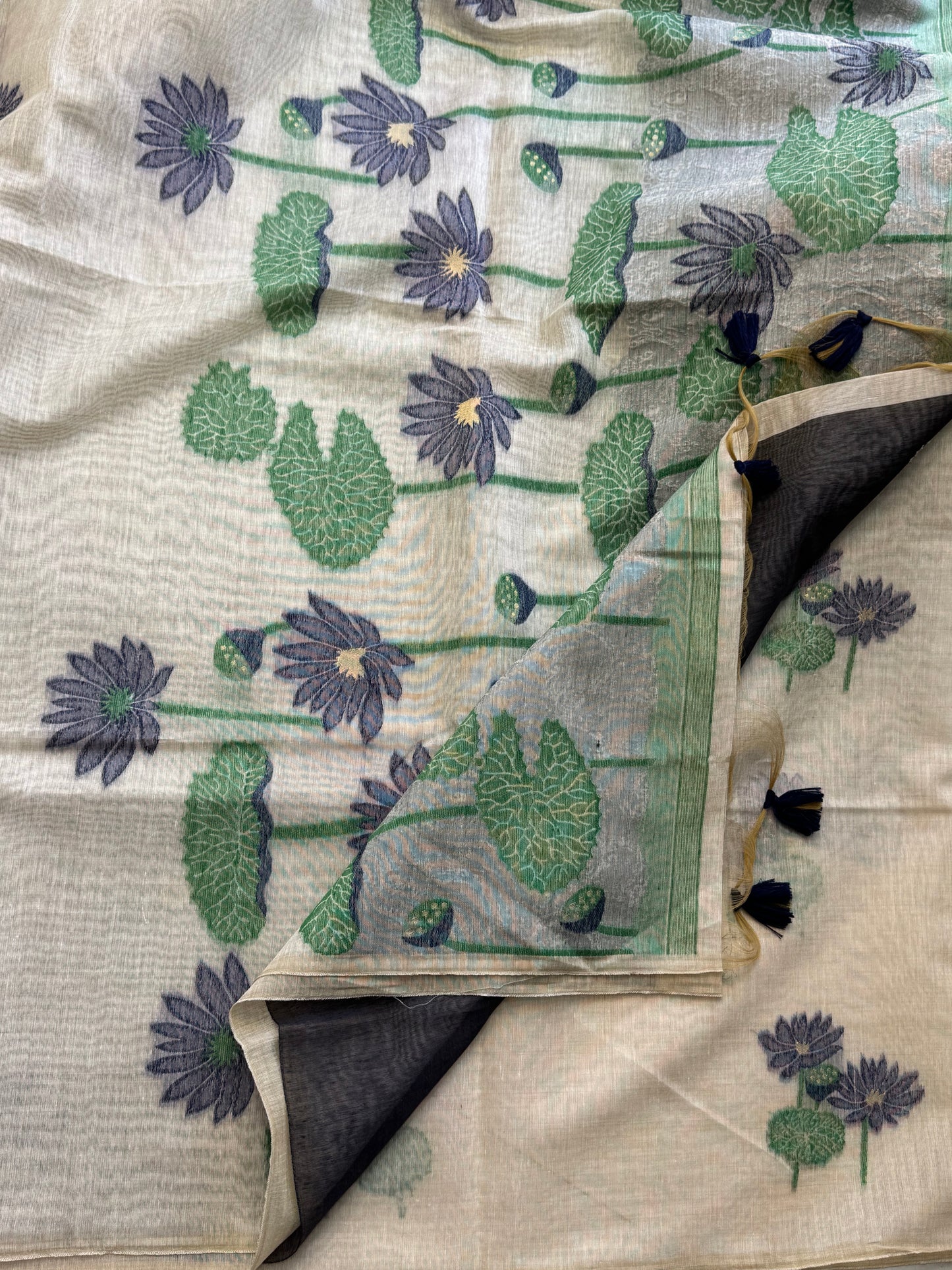 Muga Cotton Silk Saree