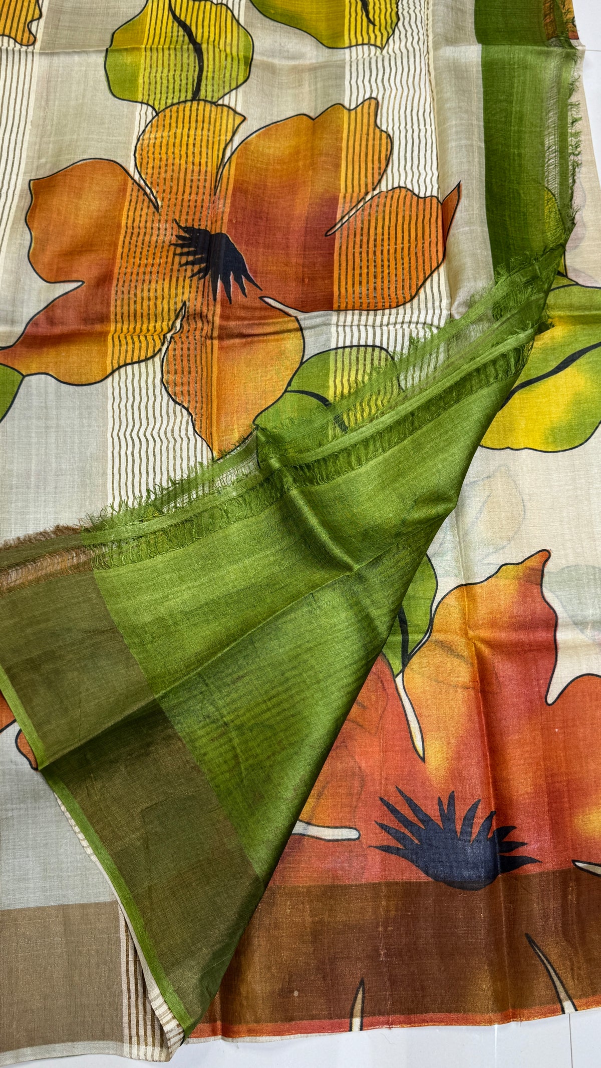 Handloom Pure Tussar Silk Saree