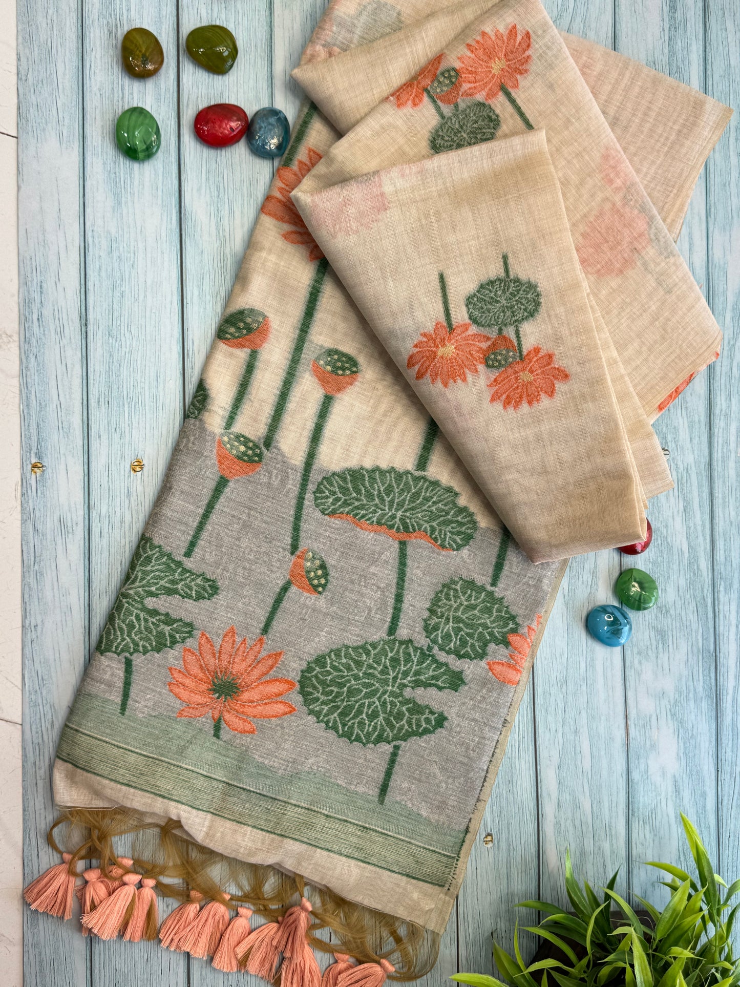 Muga Cotton Silk Saree