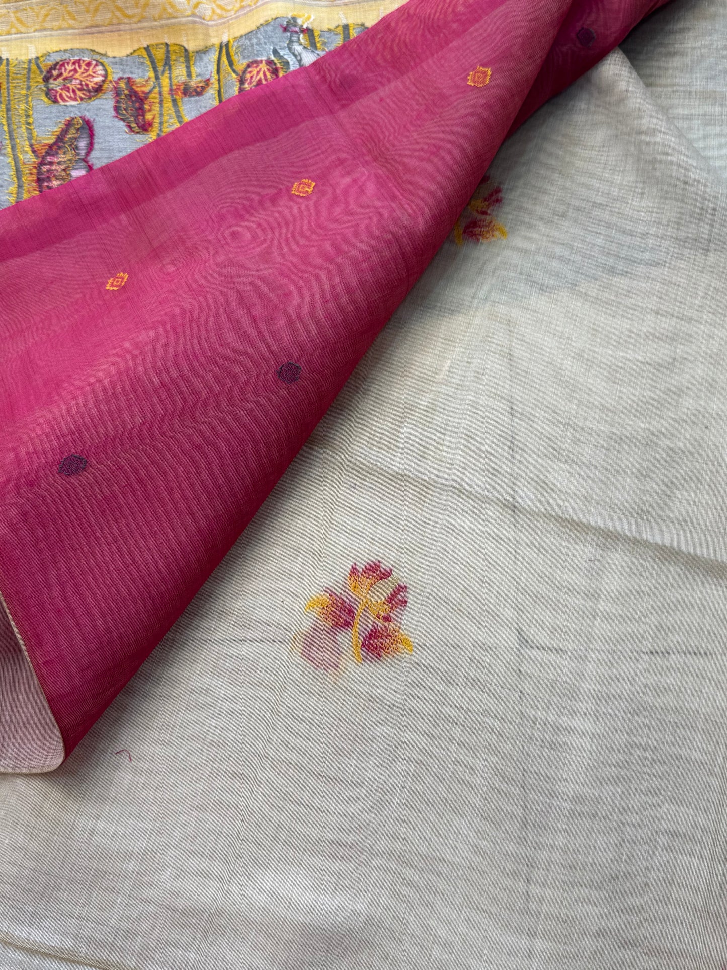 Muga Cotton Silk Saree