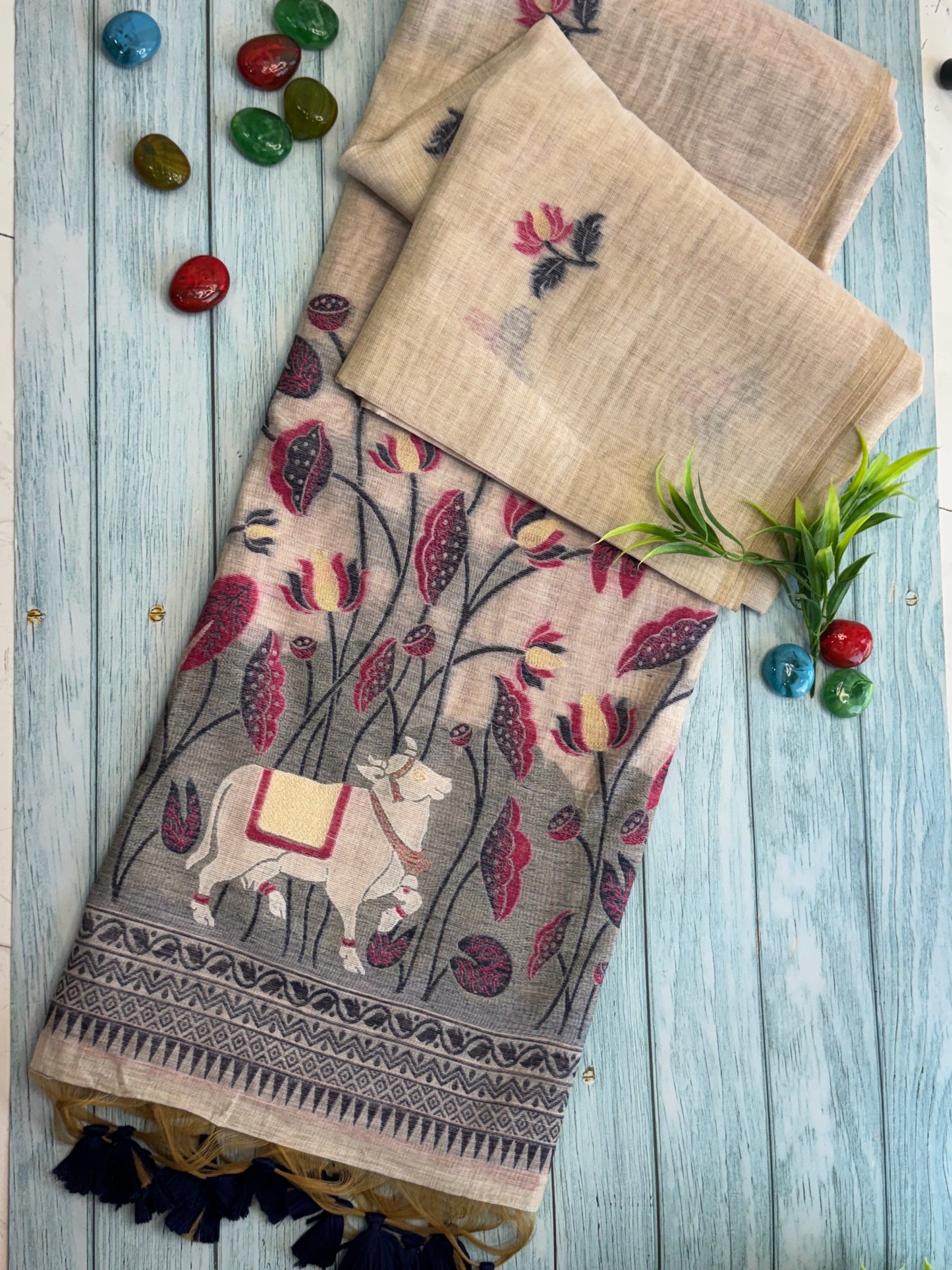 Muga Cotton Silk Saree