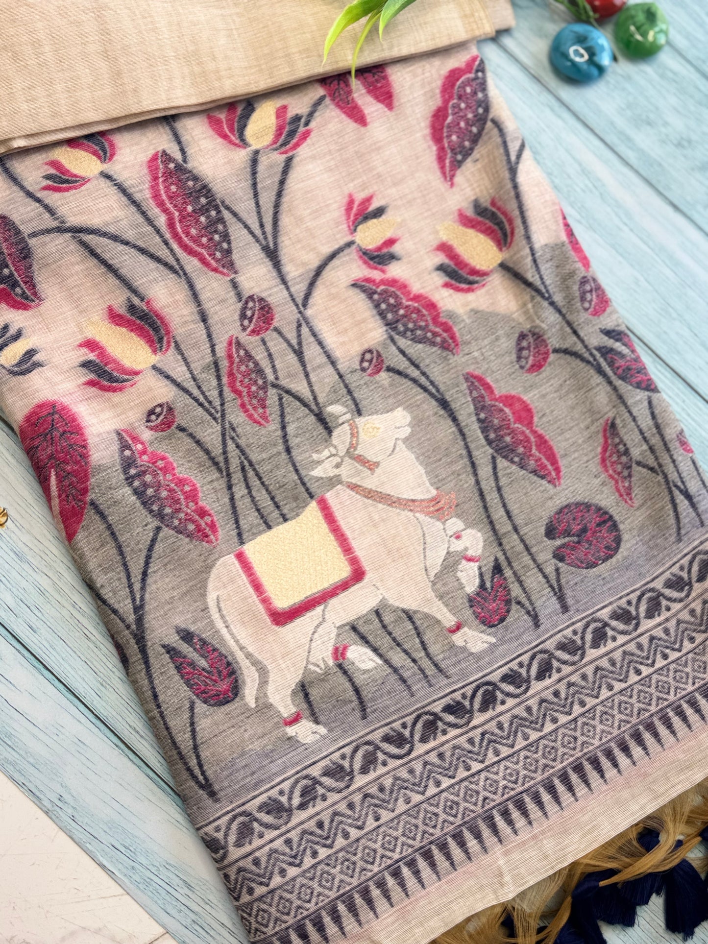 Muga Cotton Silk Saree