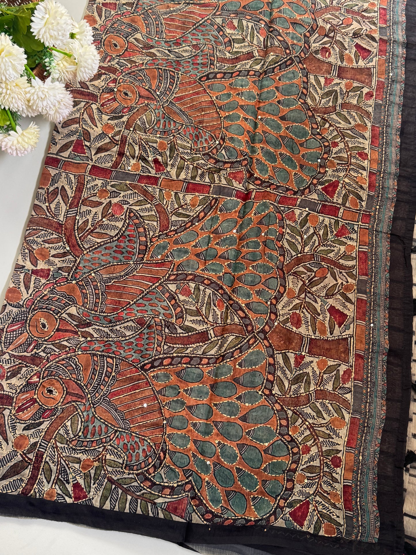 Semi Chanderi Silk Saree