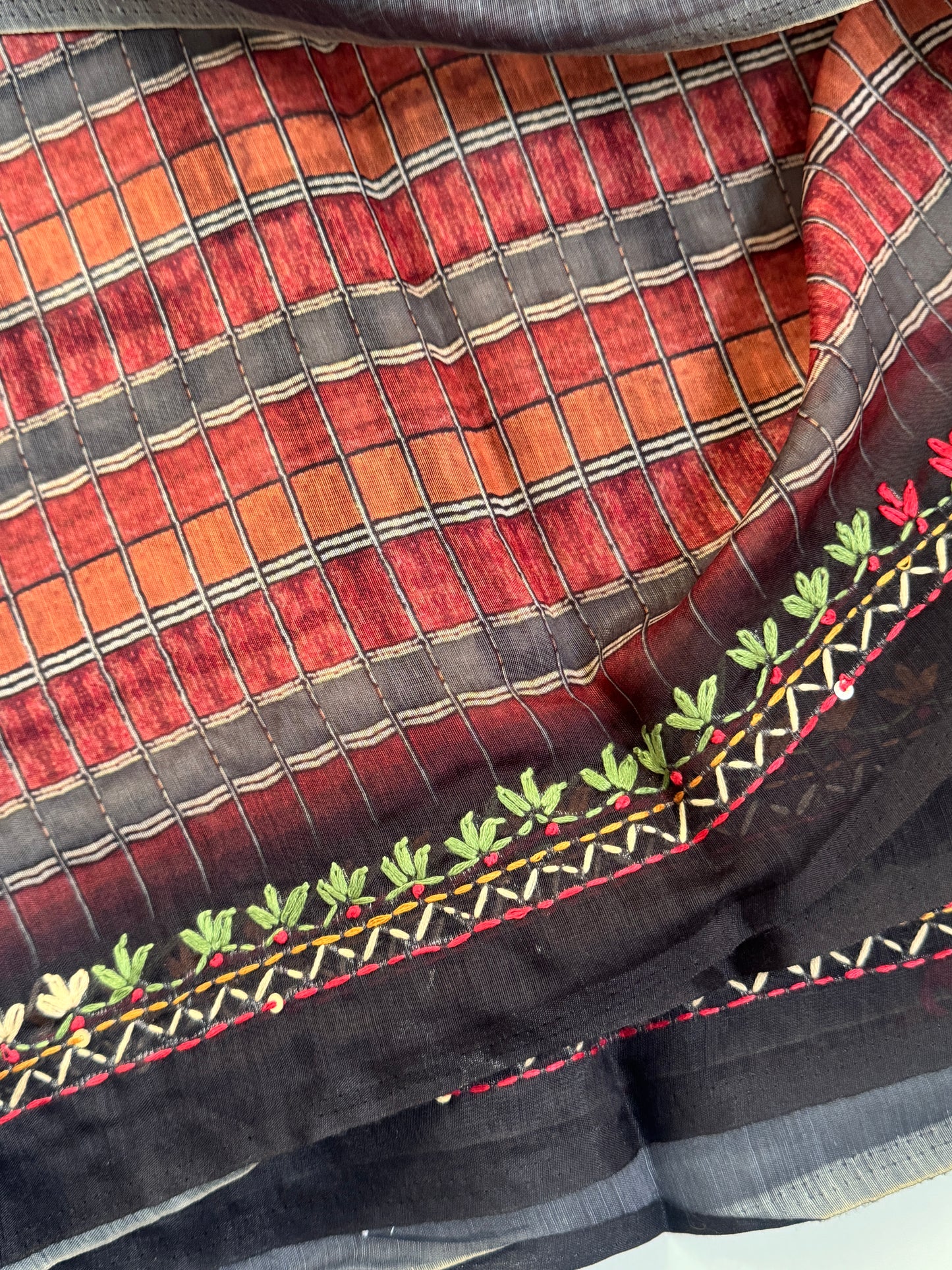 Semi Chanderi Silk Saree