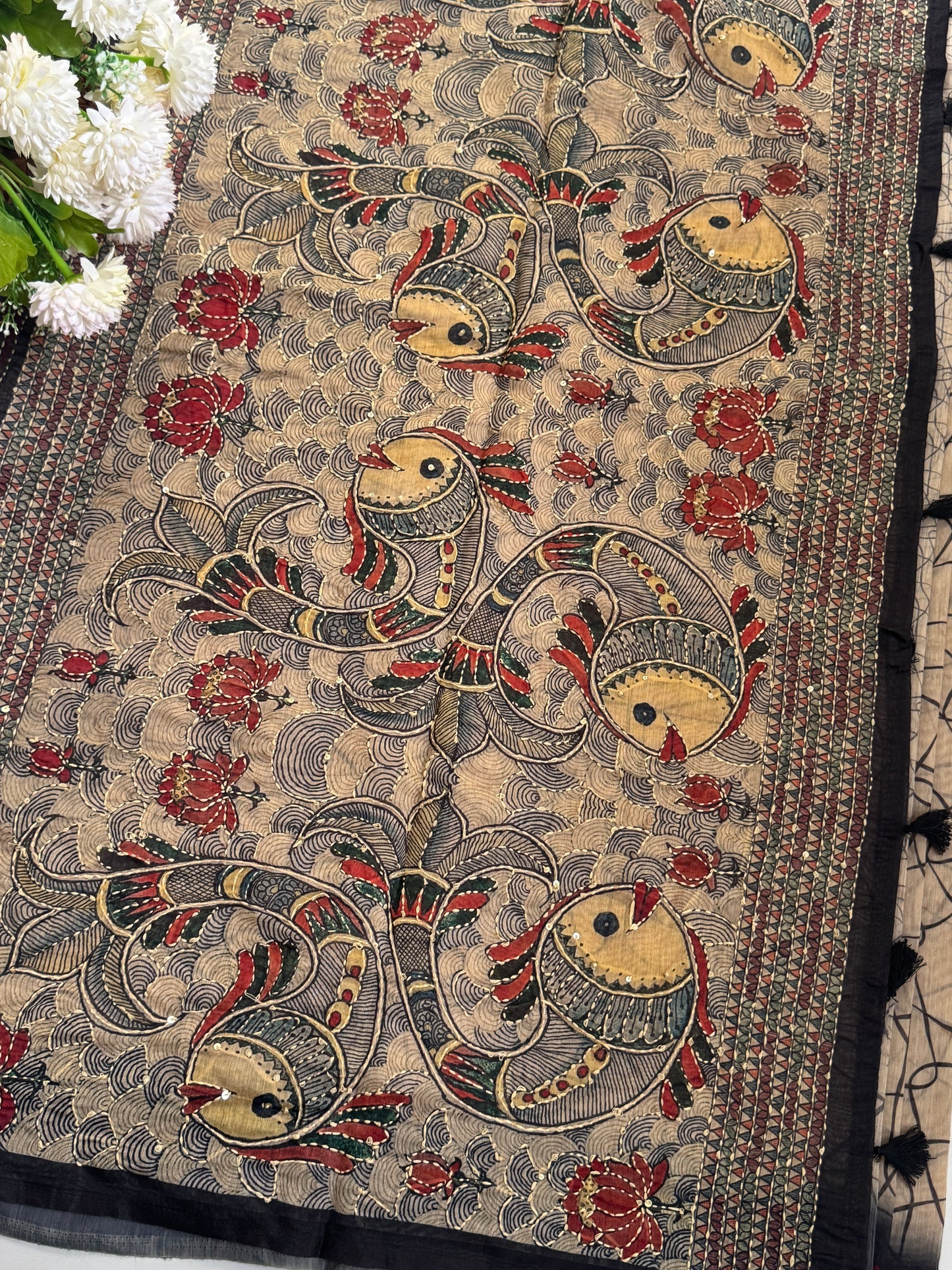 Semi Chanderi Silk Saree