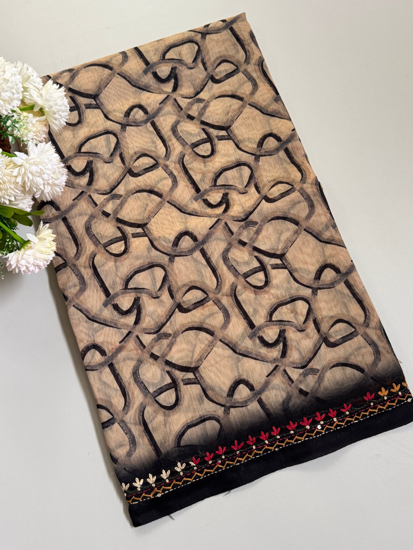 Semi Chanderi Silk Saree