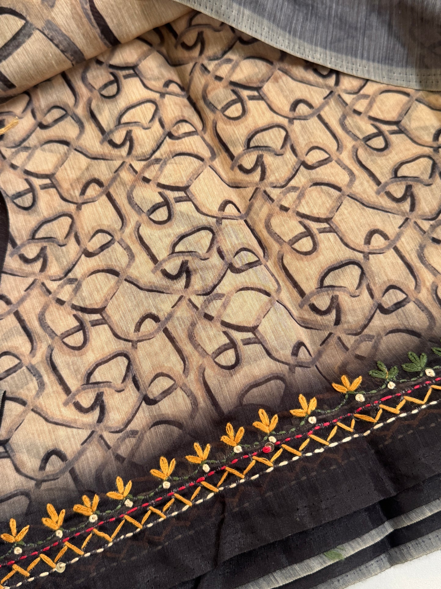 Semi Chanderi Silk Saree