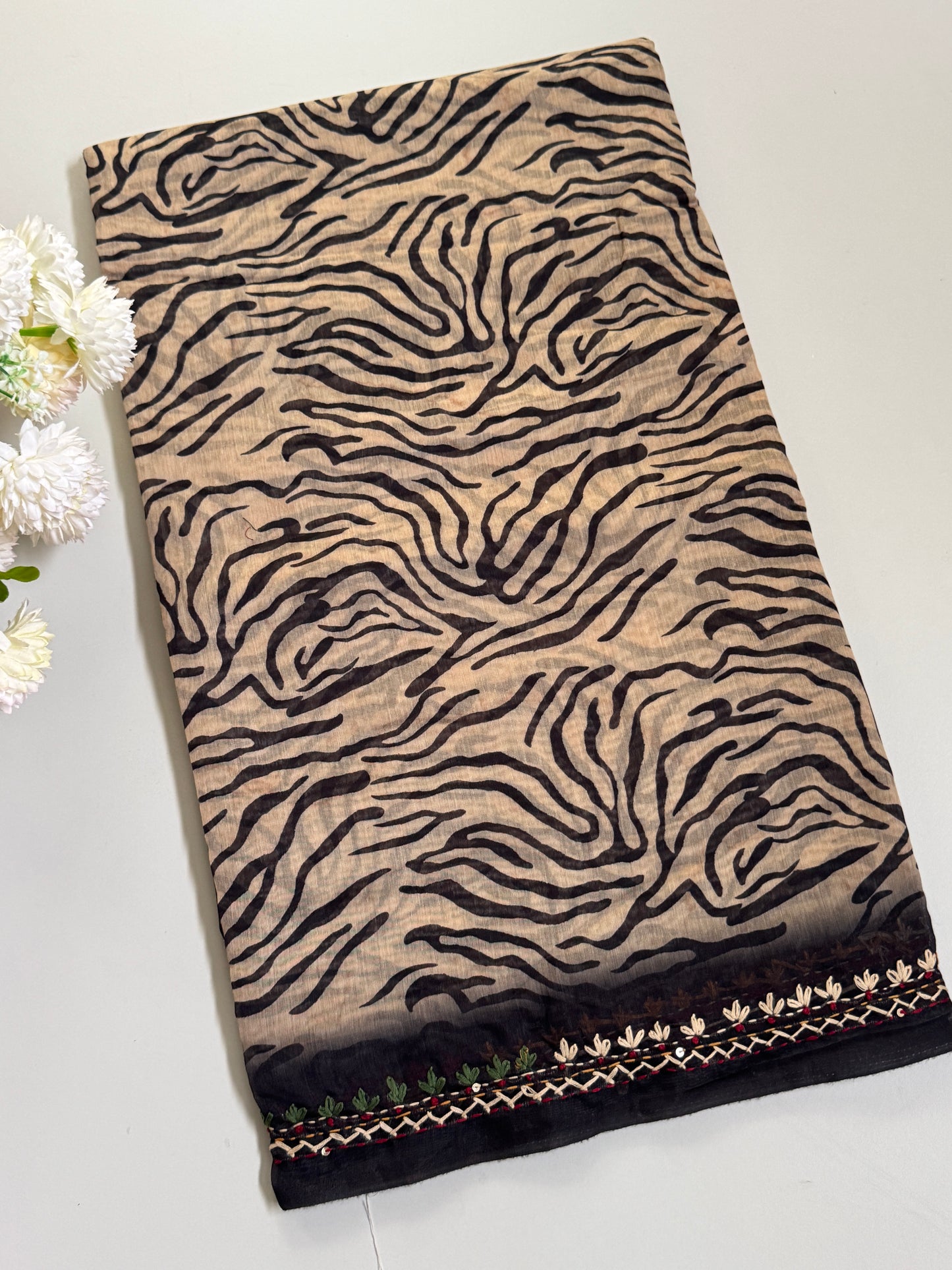 Semi Chanderi Silk Saree