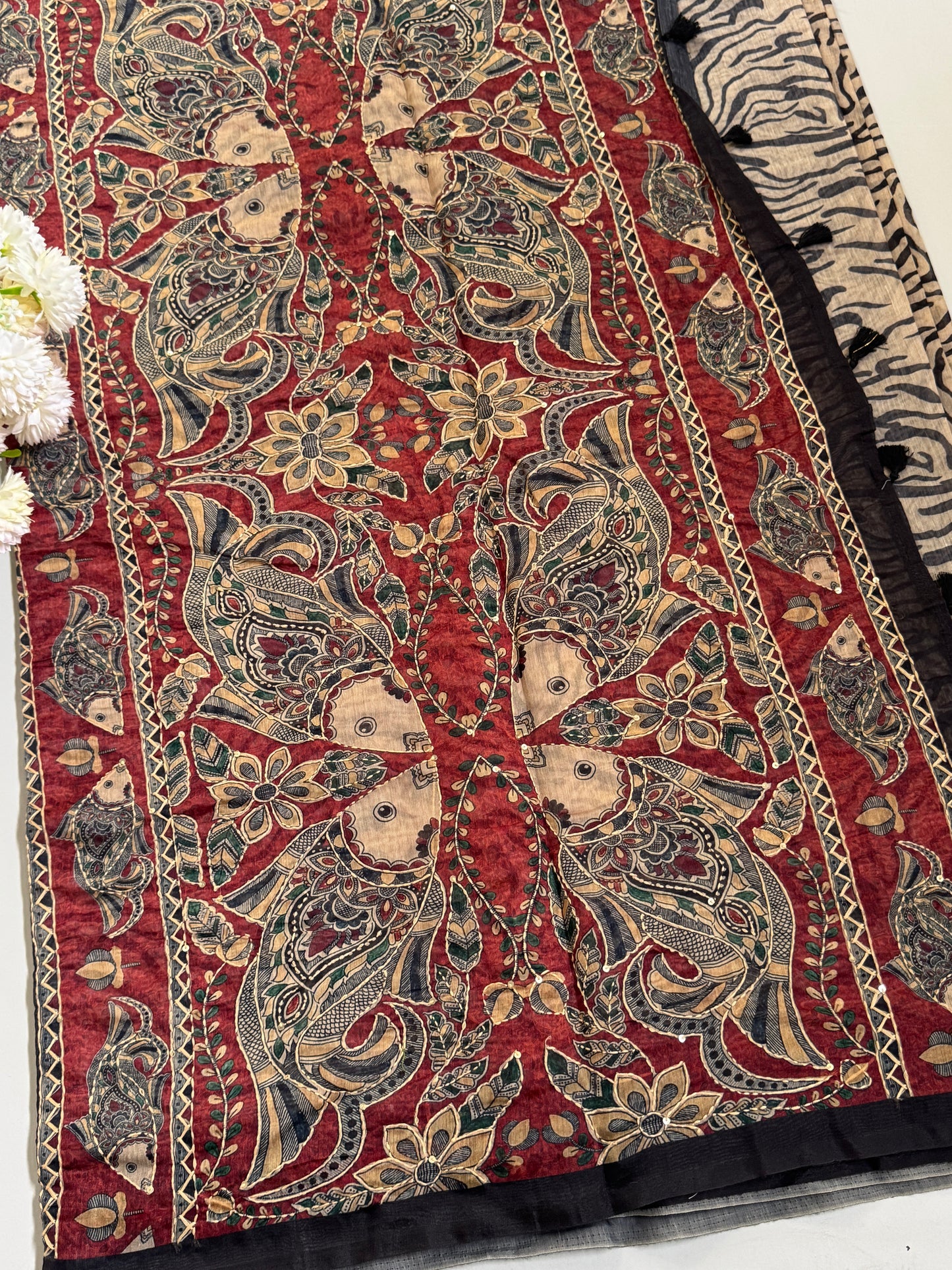 Semi Chanderi Silk Saree