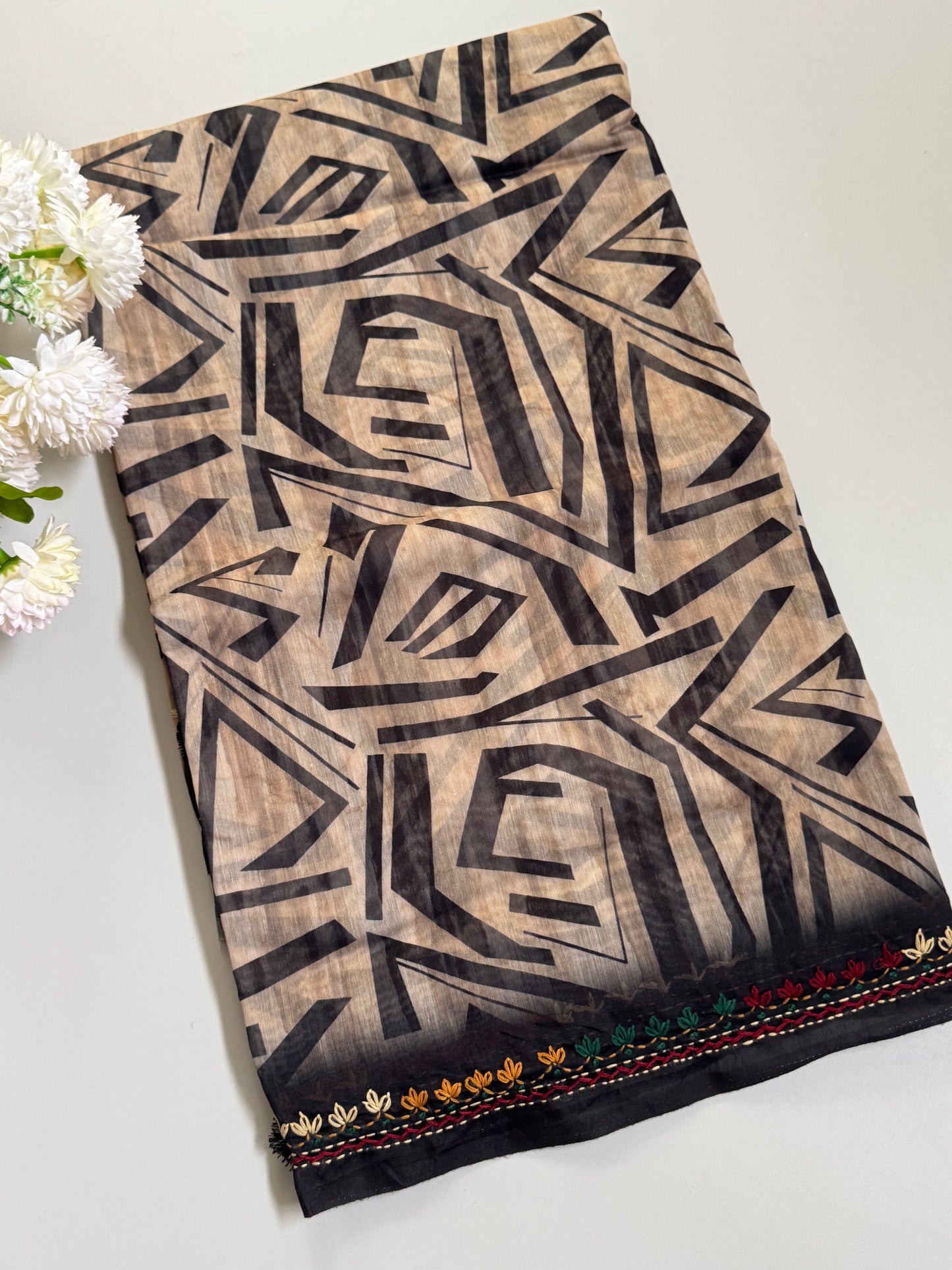 Semi Chanderi Silk Saree