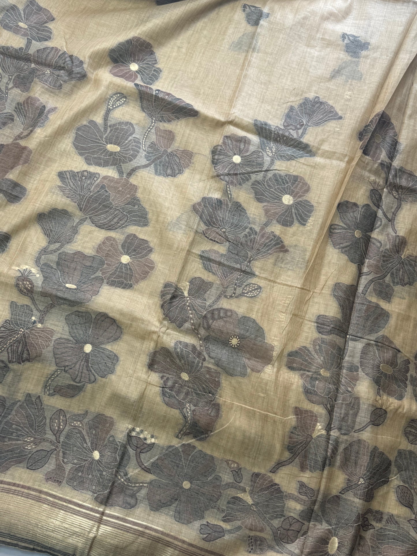 Muga Cotton Silk Saree