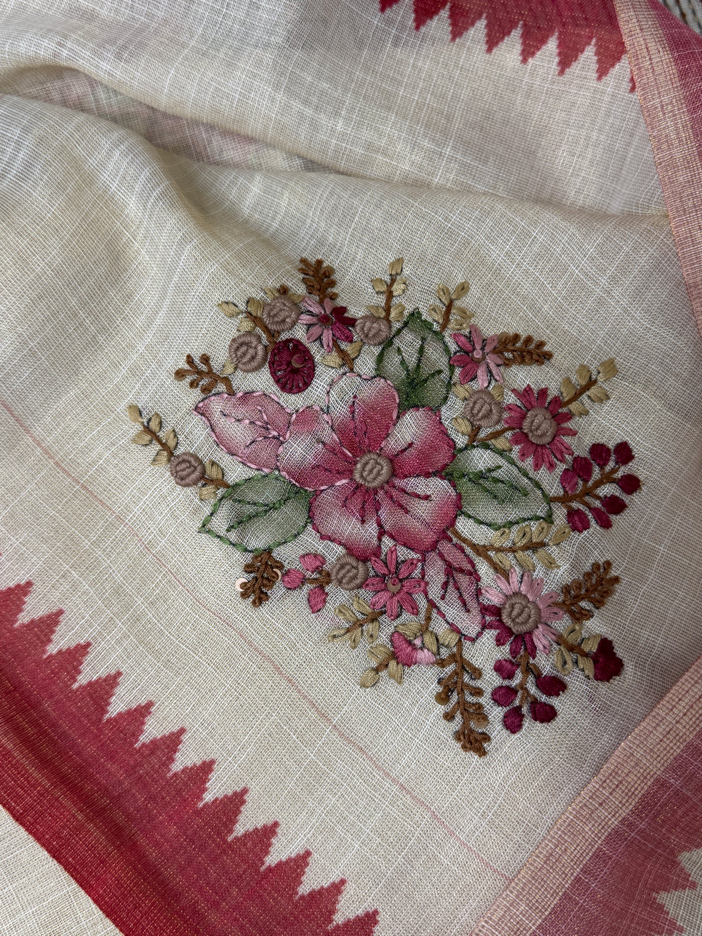 Tissue Linen Saree