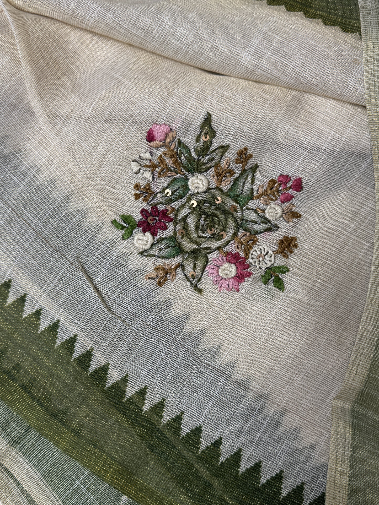 Tissue Linen Saree